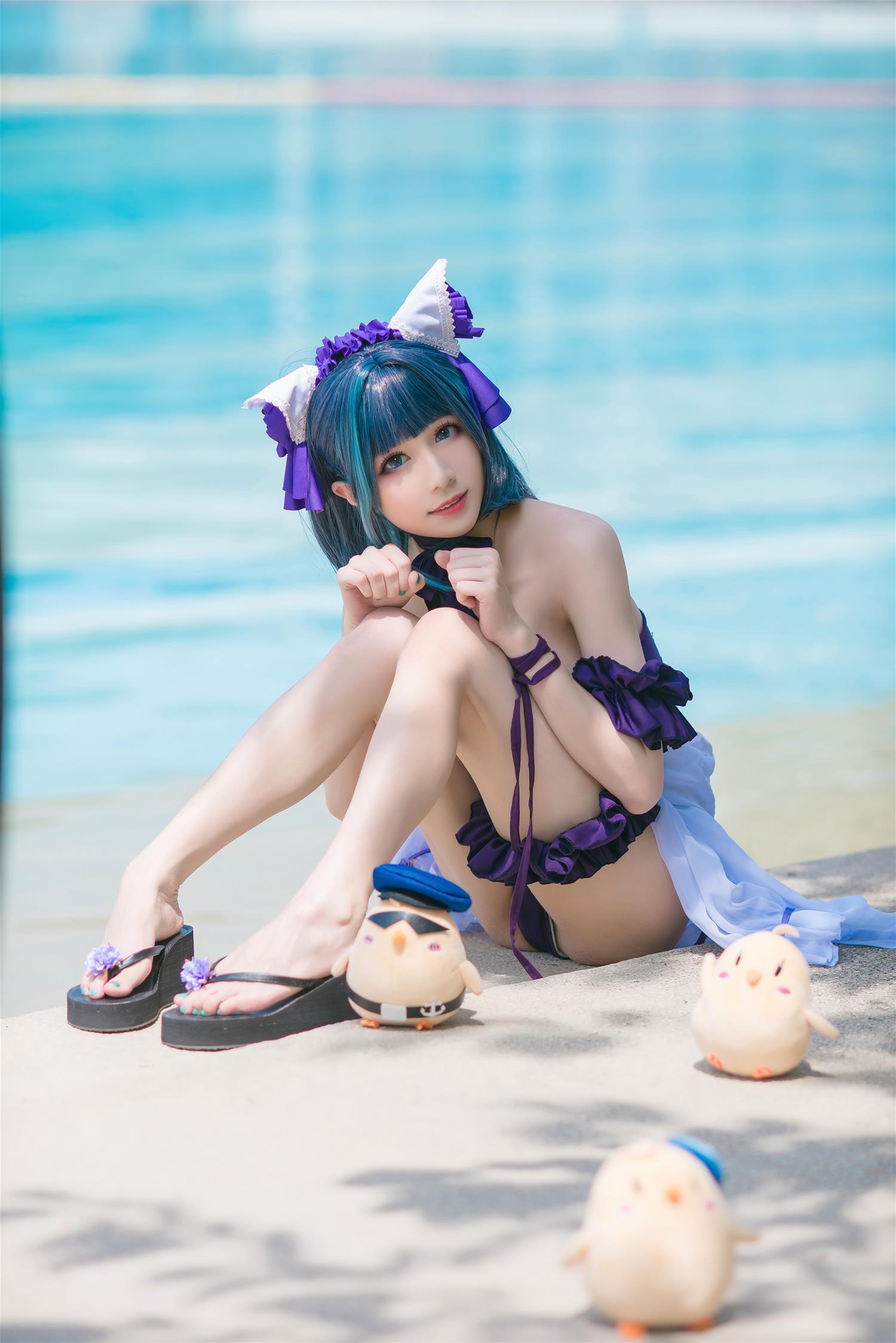 Tomoyo酱 碧蓝 柴郡泳装 [18P-359MB]