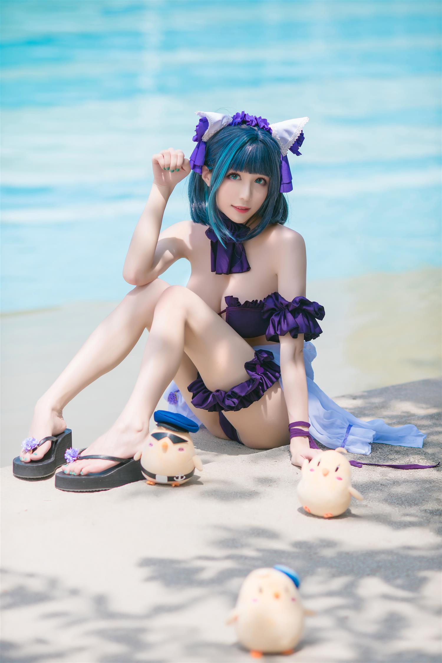 Tomoyo酱 碧蓝 柴郡泳装 [18P-359MB]