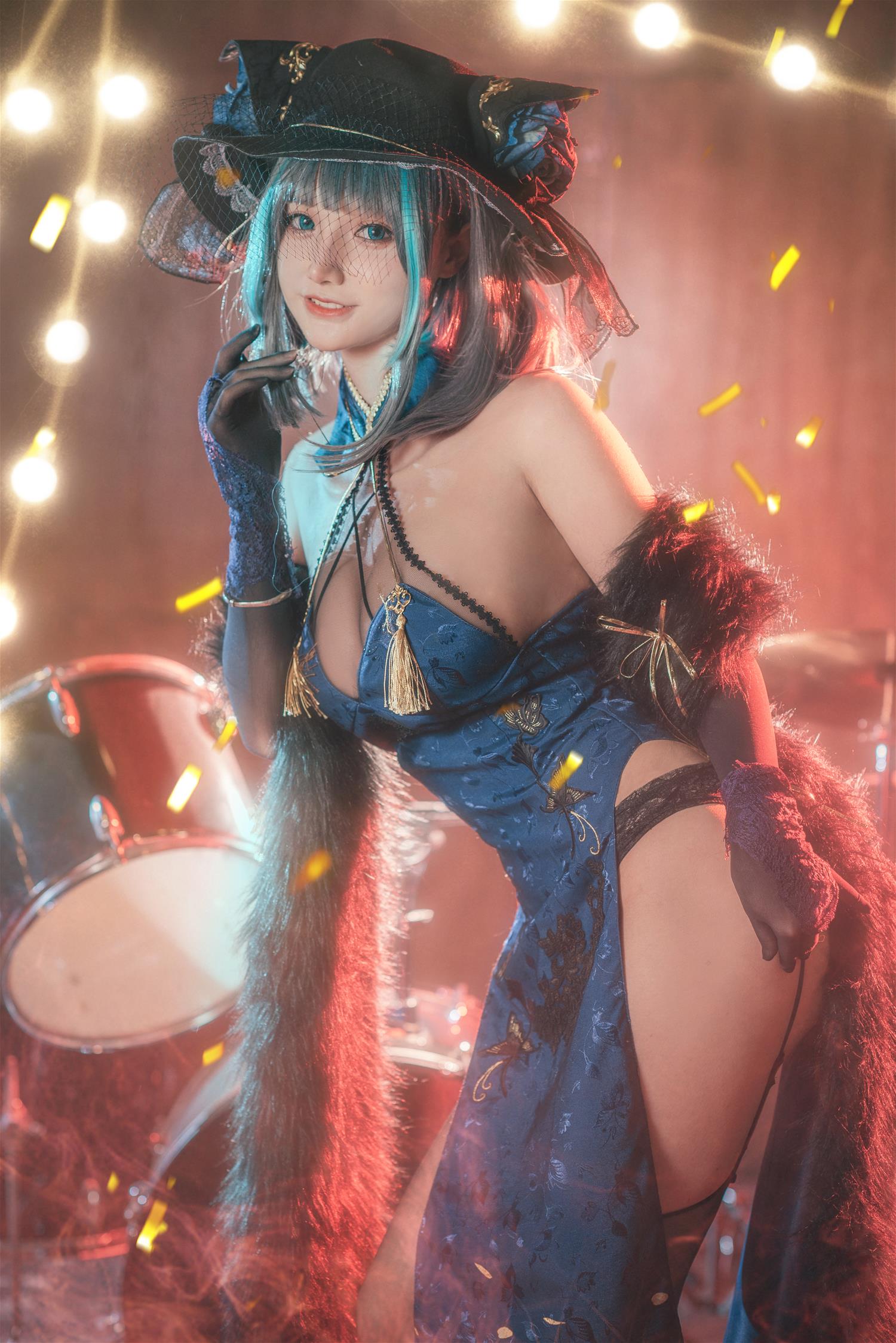 仙九Airi 柴郡旗袍 [22P-369MB]