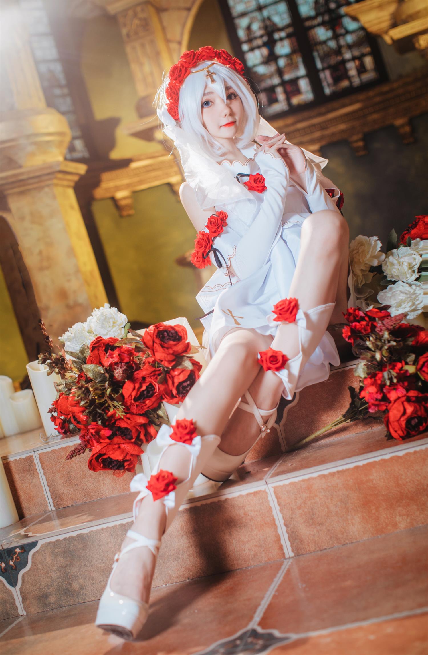 南桃Momoko 德丽莎花裳月纱 [16P-31MB]