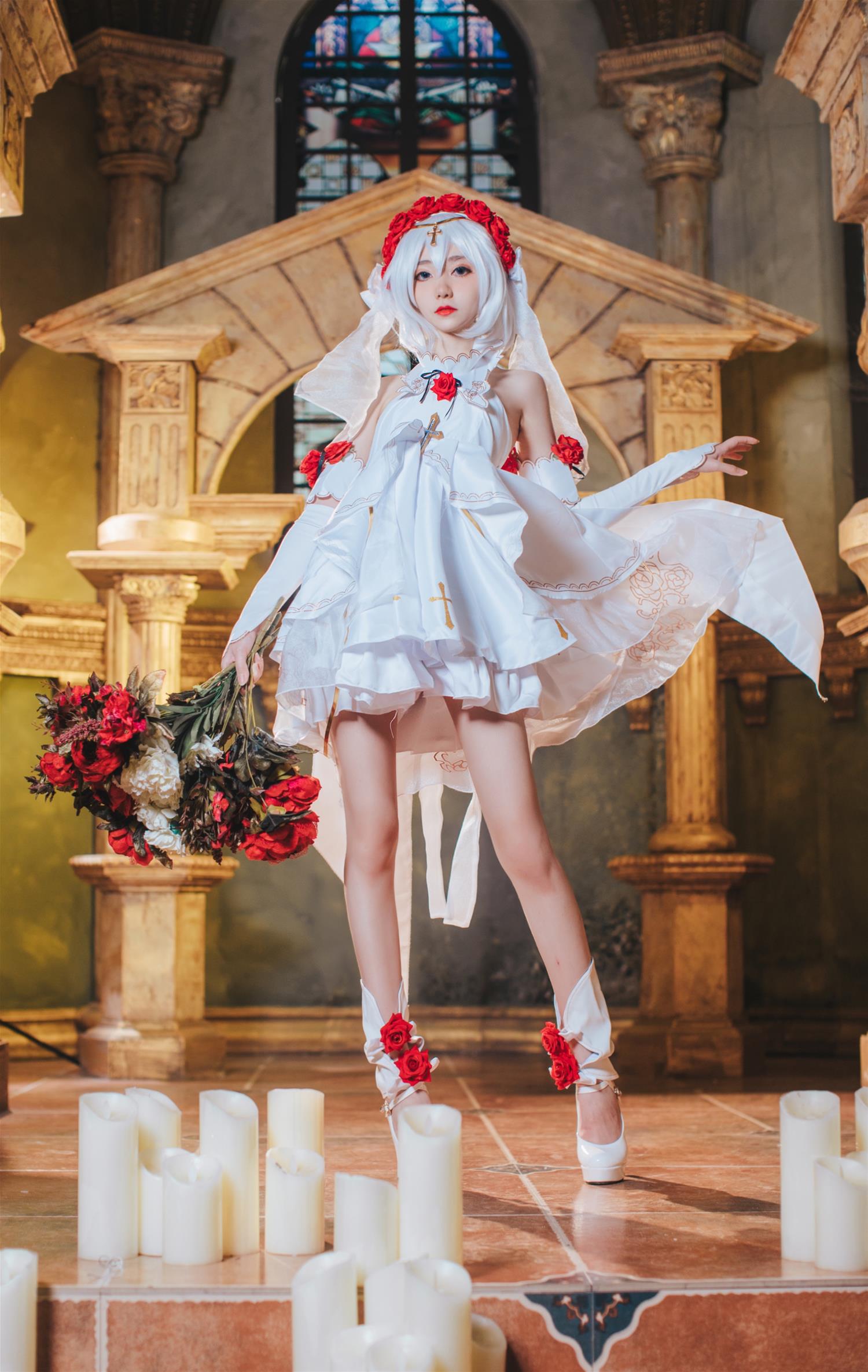 南桃Momoko 德丽莎花裳月纱 [16P-31MB]