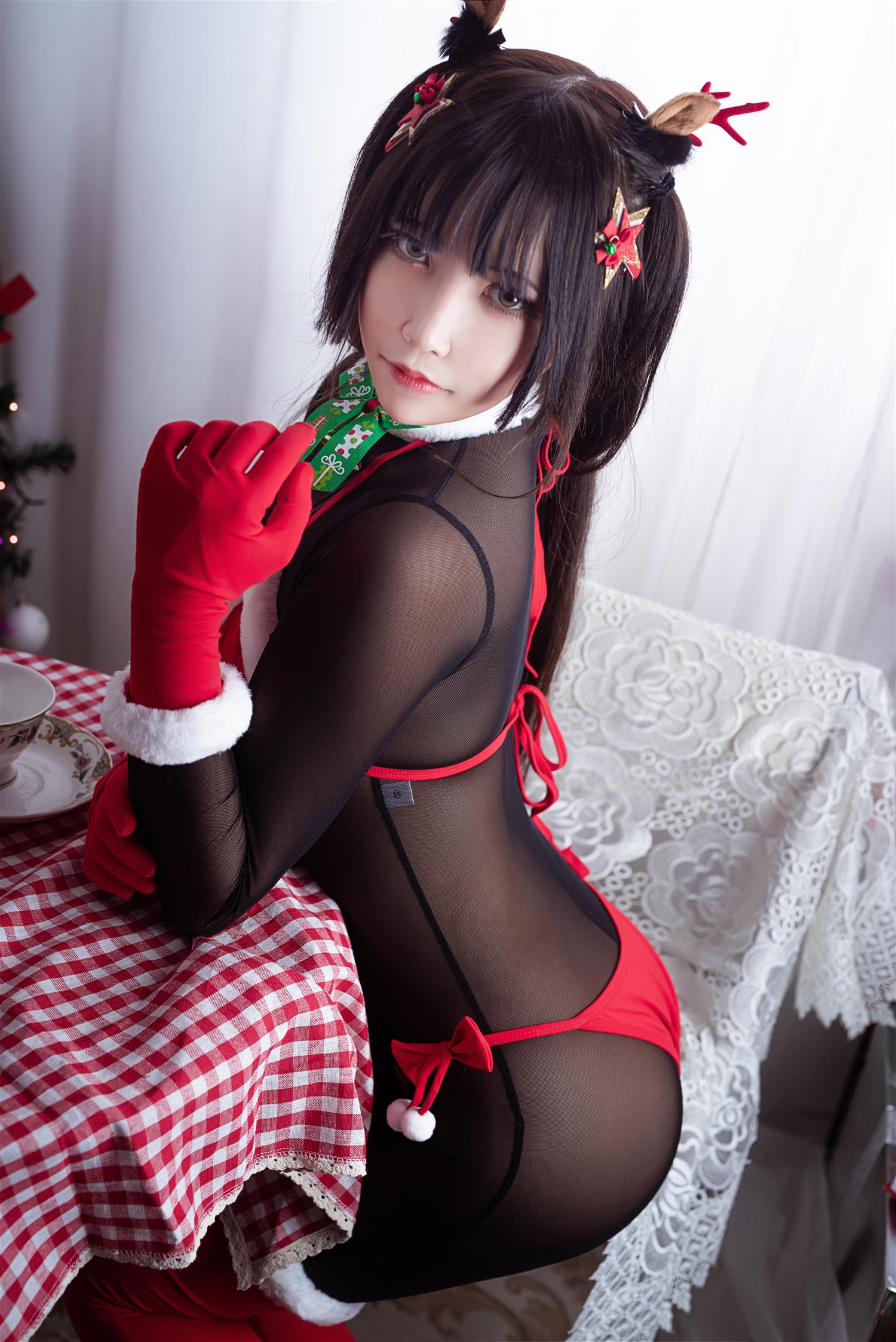 抱走莫子aa 连体黑丝圣诞比基尼 [30P-508MB]