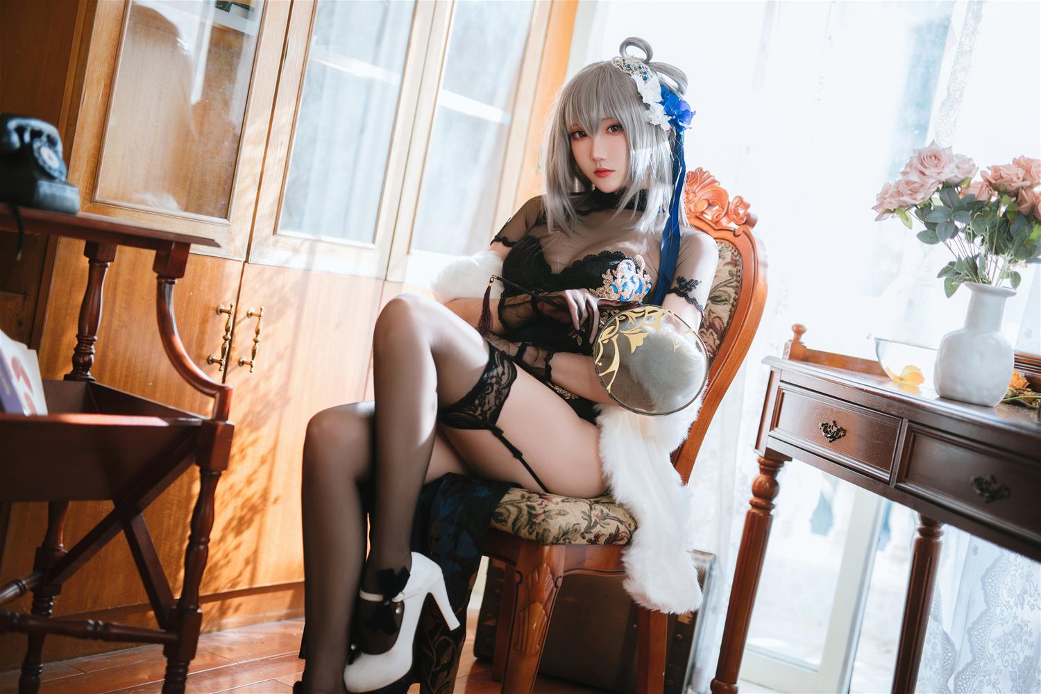 瓜希酱 碧蓝航线 路易九世 旗袍 [18P-83MB]