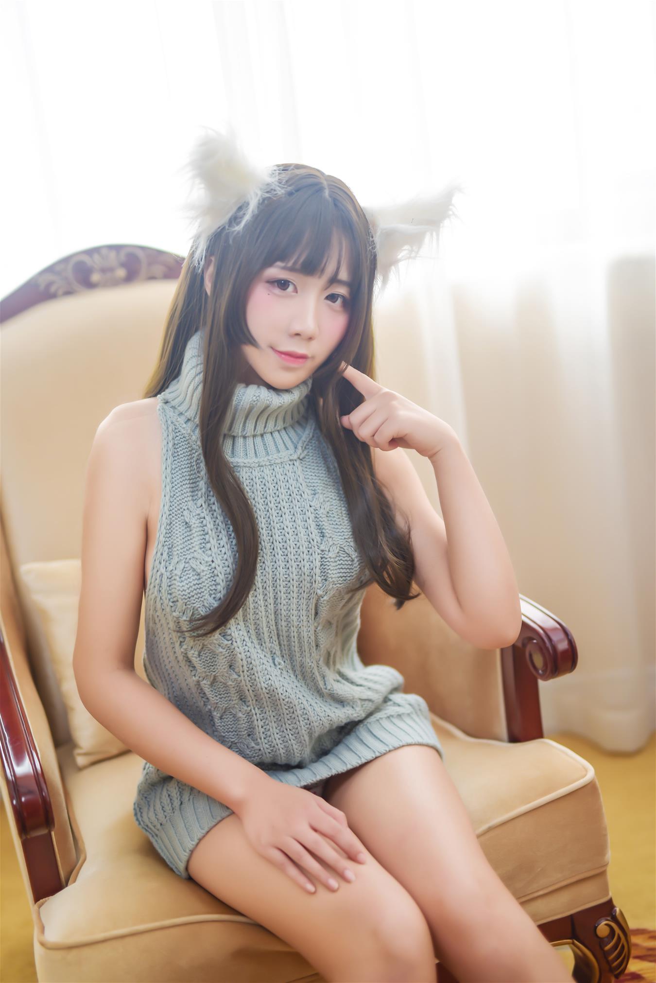 九曲Jean 露背毛衣 [44P-90MB]