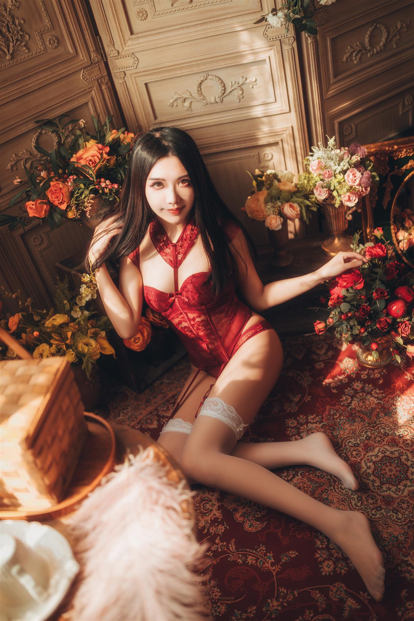 源纱希喵喵喵 红色内衣 晨风 [12P-208MB]