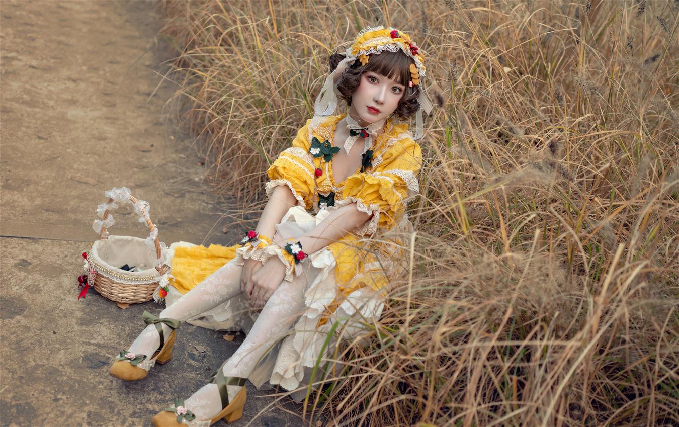 阿包也是兔娘 lolita黄裙 [12P-97MB]