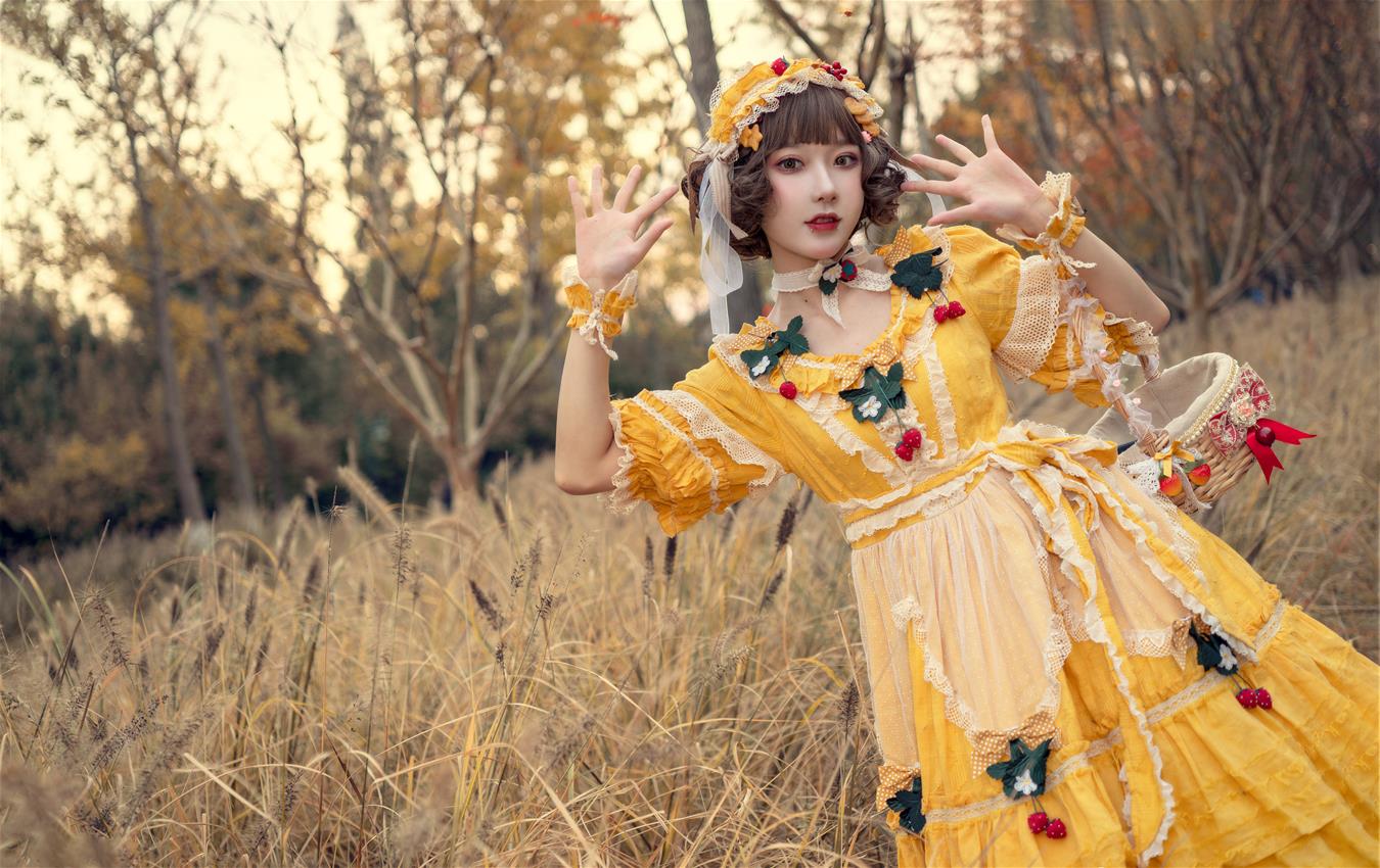 阿包也是兔娘 lolita黄裙 [12P-97MB]