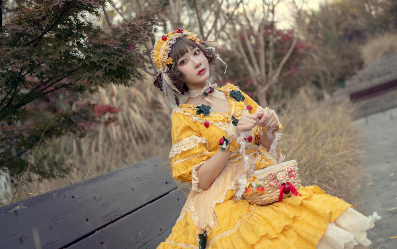 阿包也是兔娘 lolita黄裙 [12P-97MB]