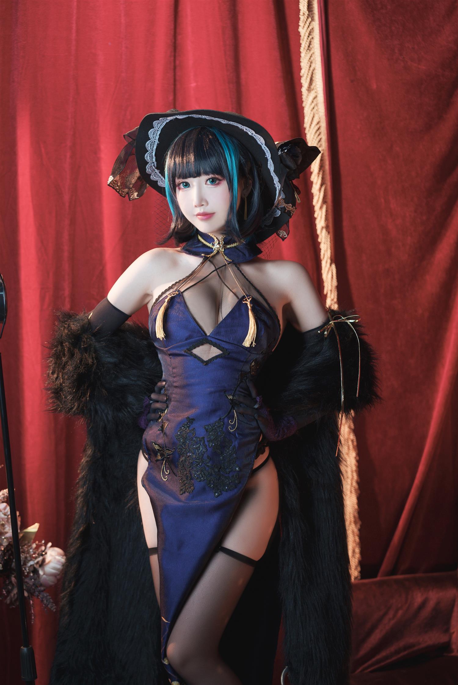 Coser面饼仙儿 柴郡旗袍 [21P1V-790MB]