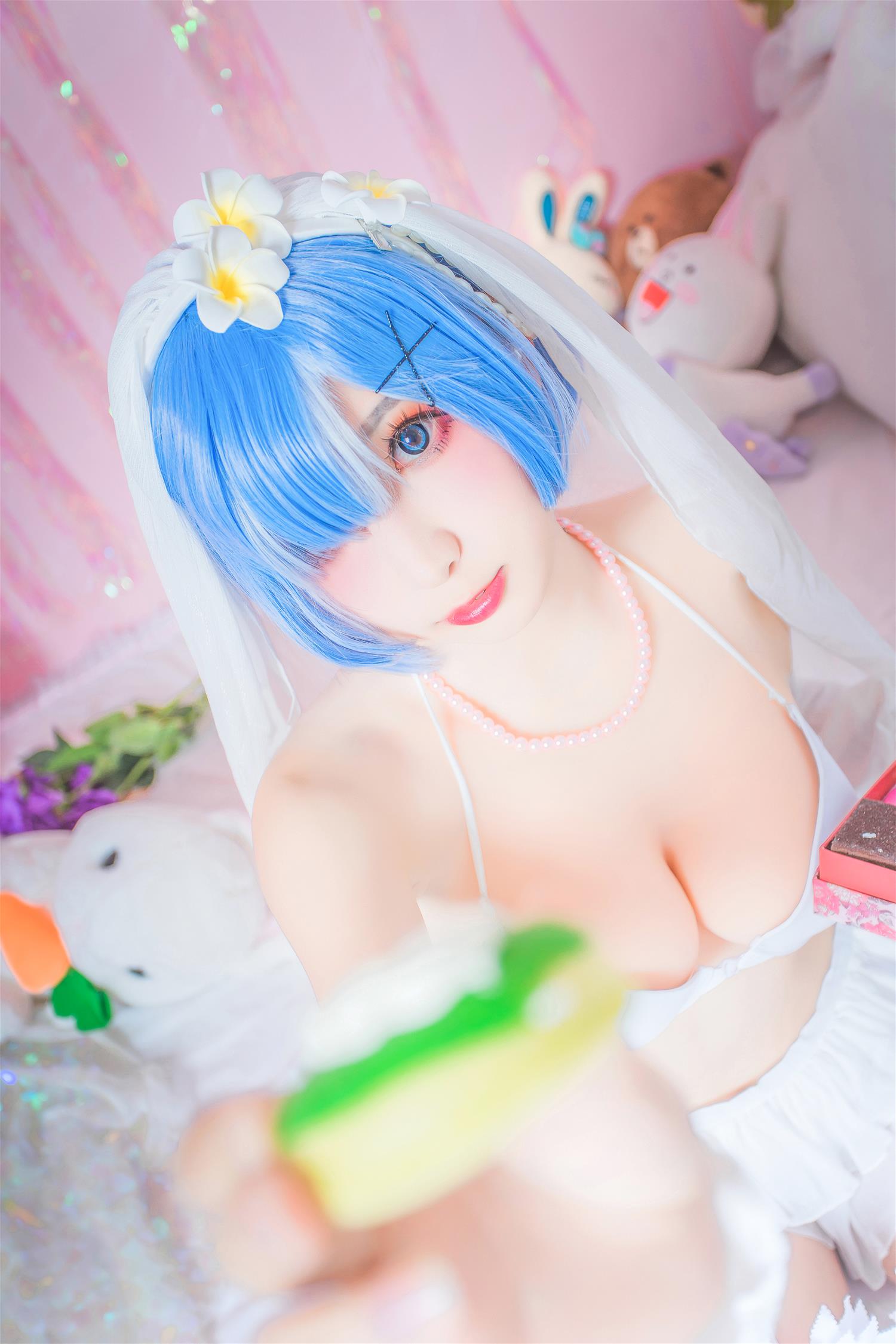 黑米粥（小酥酱）蕾姆婚纱 [9P-86MB]