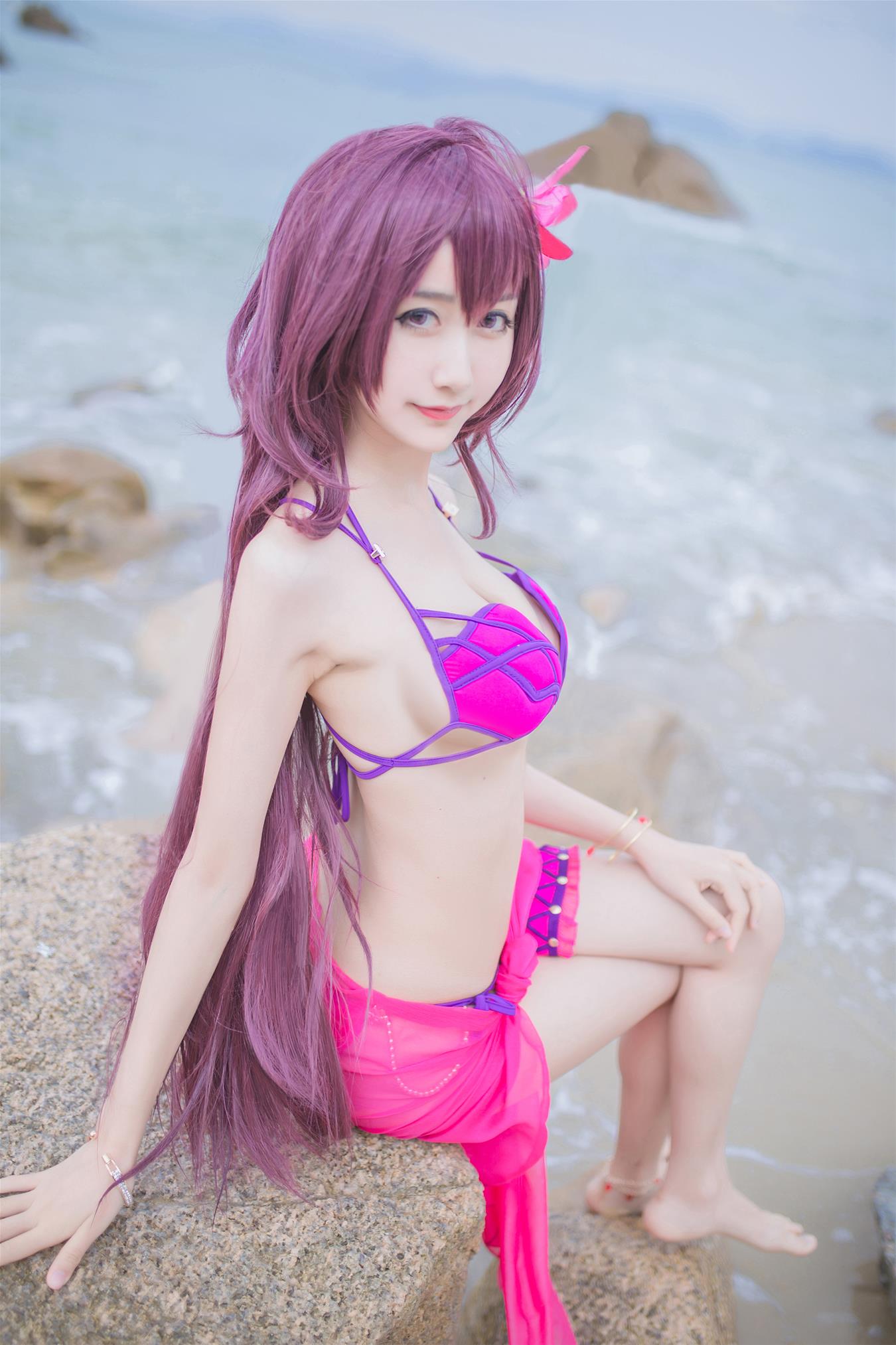 木绵绵OwO 泳装斯卡哈 [21P-45MB]