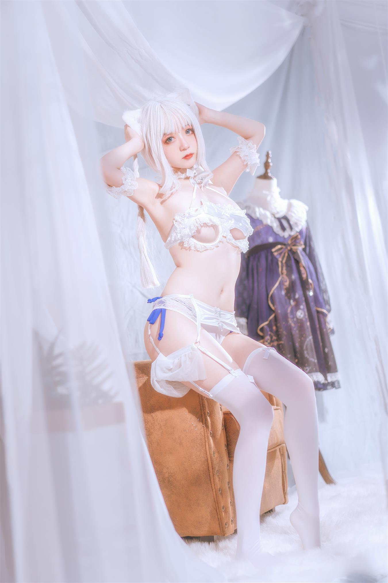 无筝Ryou NO.001 白色猫 [18P-459MB]