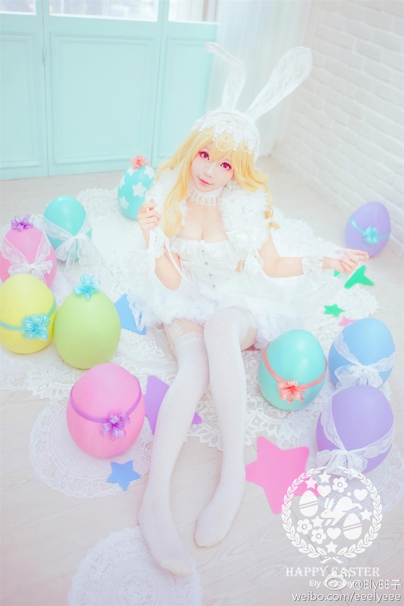 ElyEE子 兔耳白礼服 [9P-11MB]