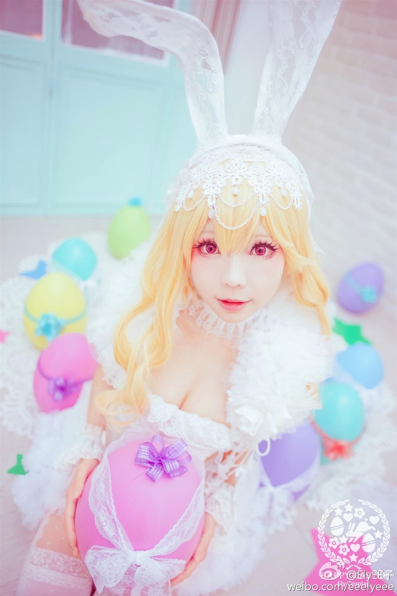 ElyEE子 兔耳白礼服 [9P-11MB]