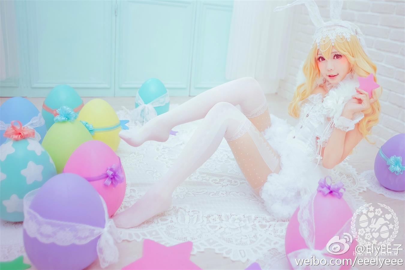 ElyEE子 兔耳白礼服 [9P-11MB]