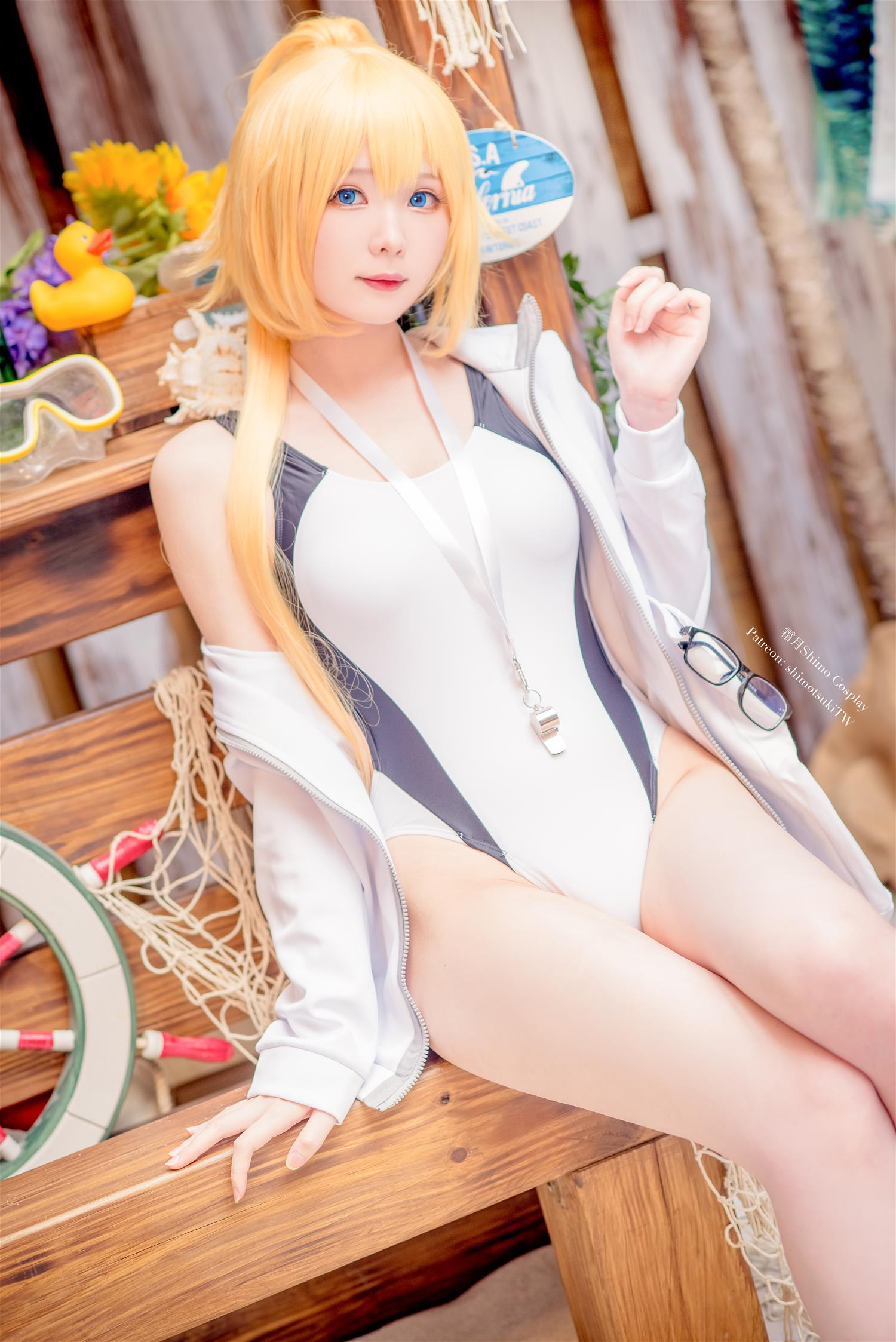 霜月shimo 白贞德竞泳泳装 [13P-292MB]