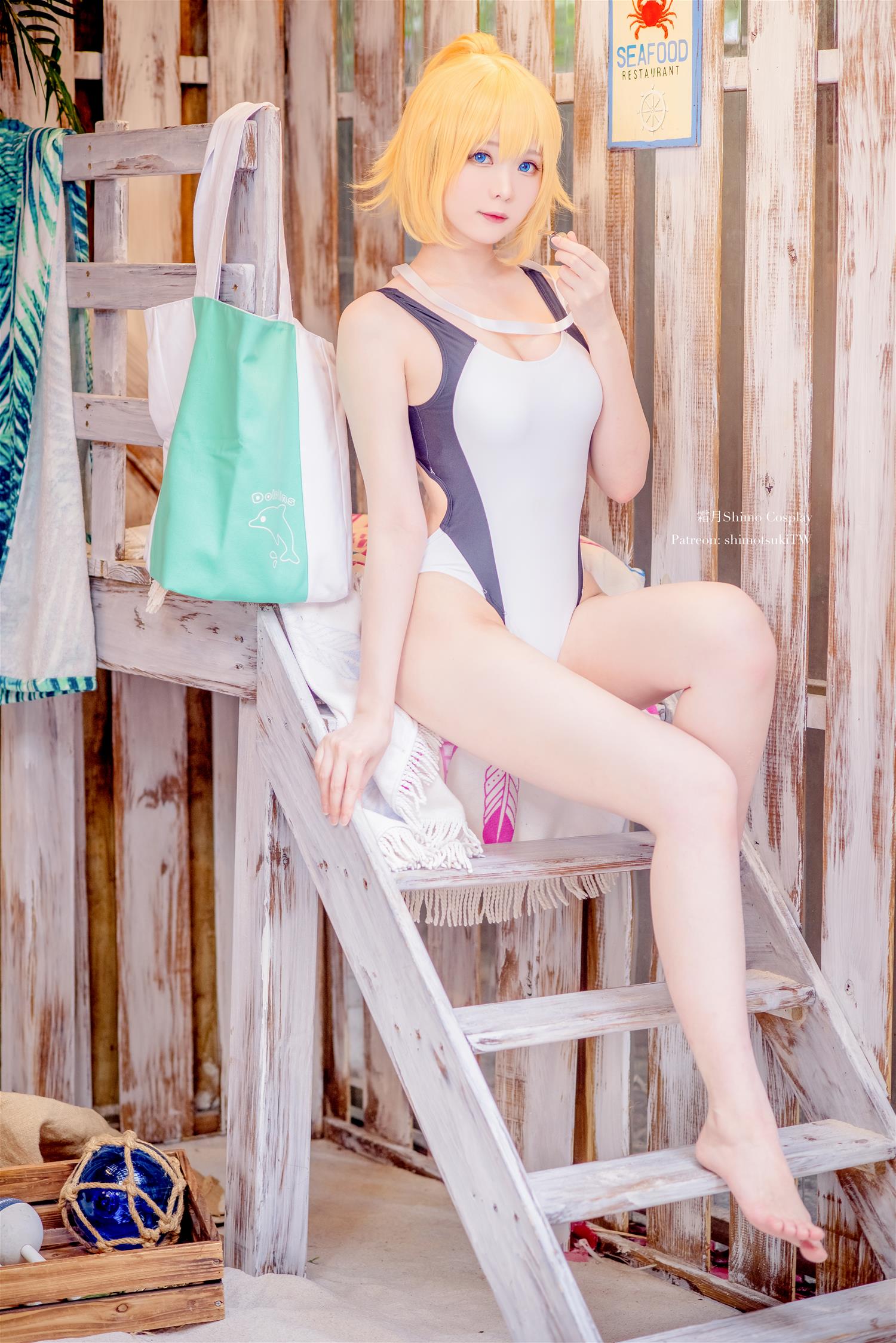 霜月shimo 白贞德竞泳泳装 [13P-292MB]