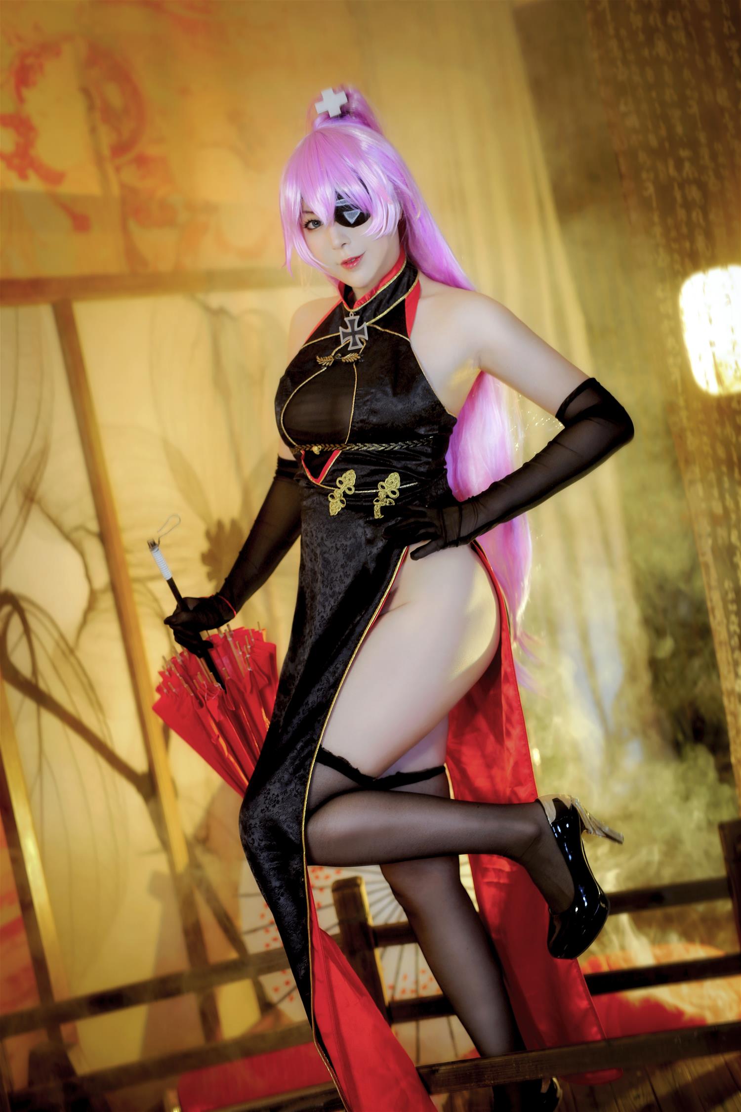 小容仔咕咕咕w 沙恩霍斯特旗袍 [11P-170MB]