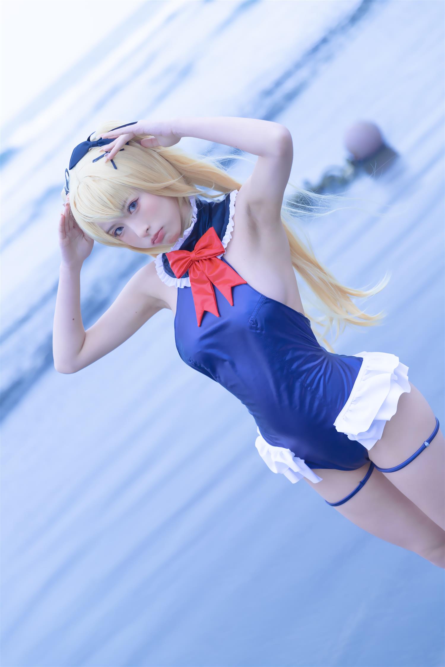 清水由乃 玛丽萝丝 蓝色泳衣 [32P-329MB]