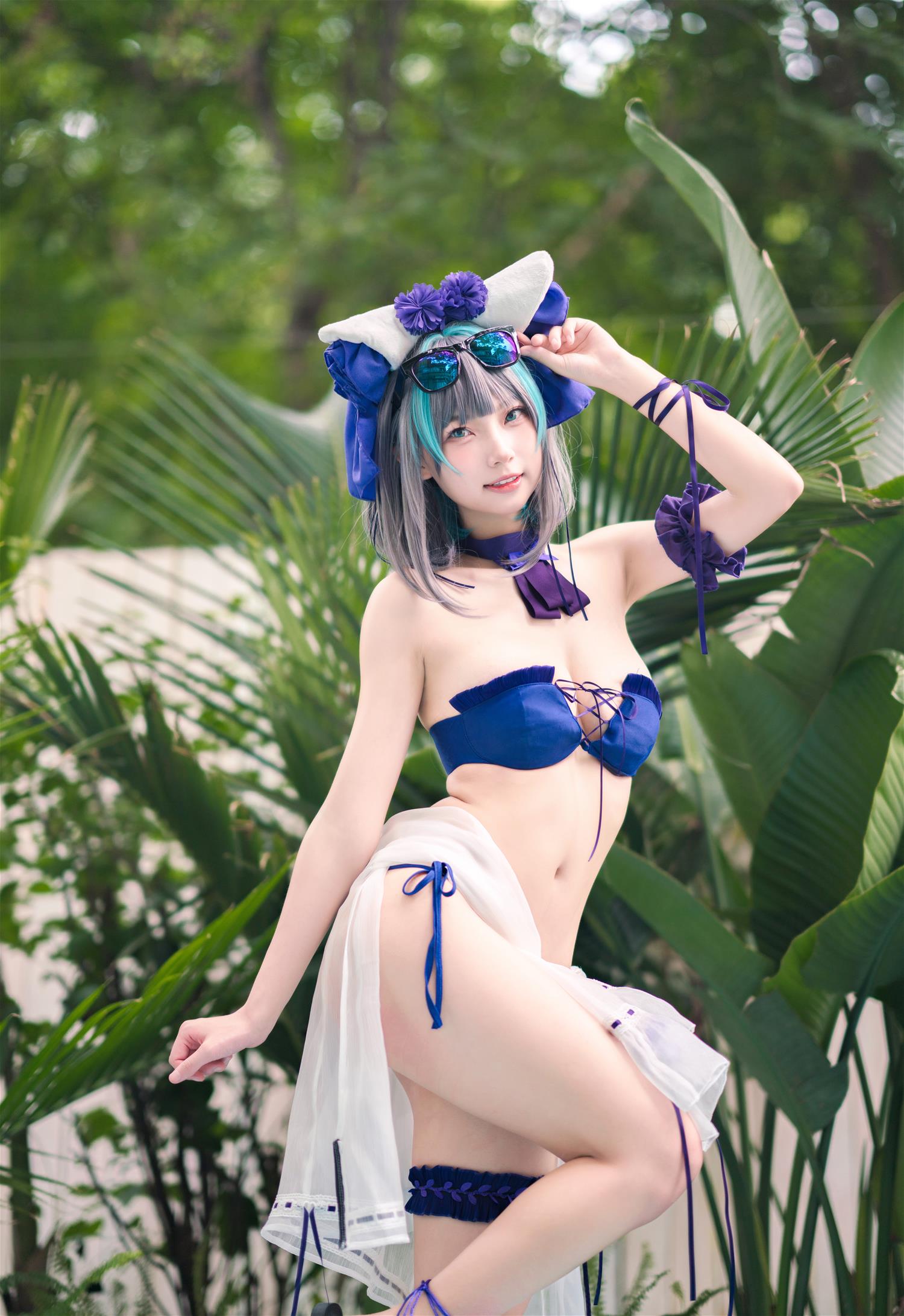 橙喵 柴郡COS 着水 [16P-210MB]