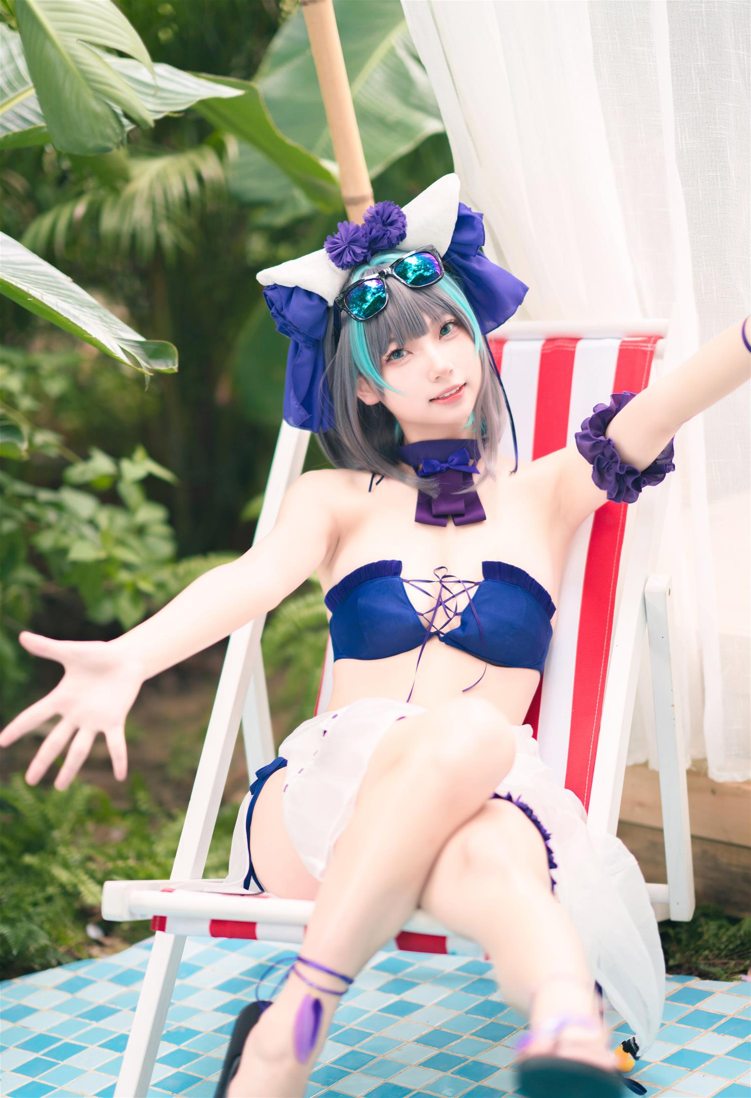 橙喵 柴郡COS 着水 [16P-210MB]