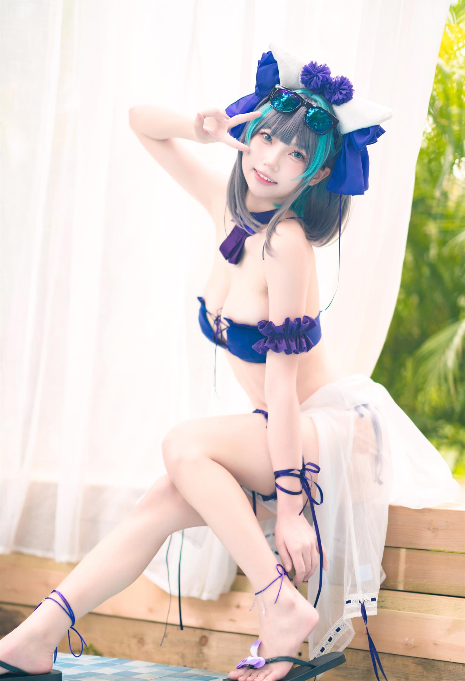 橙喵 柴郡COS 着水 [16P-210MB]