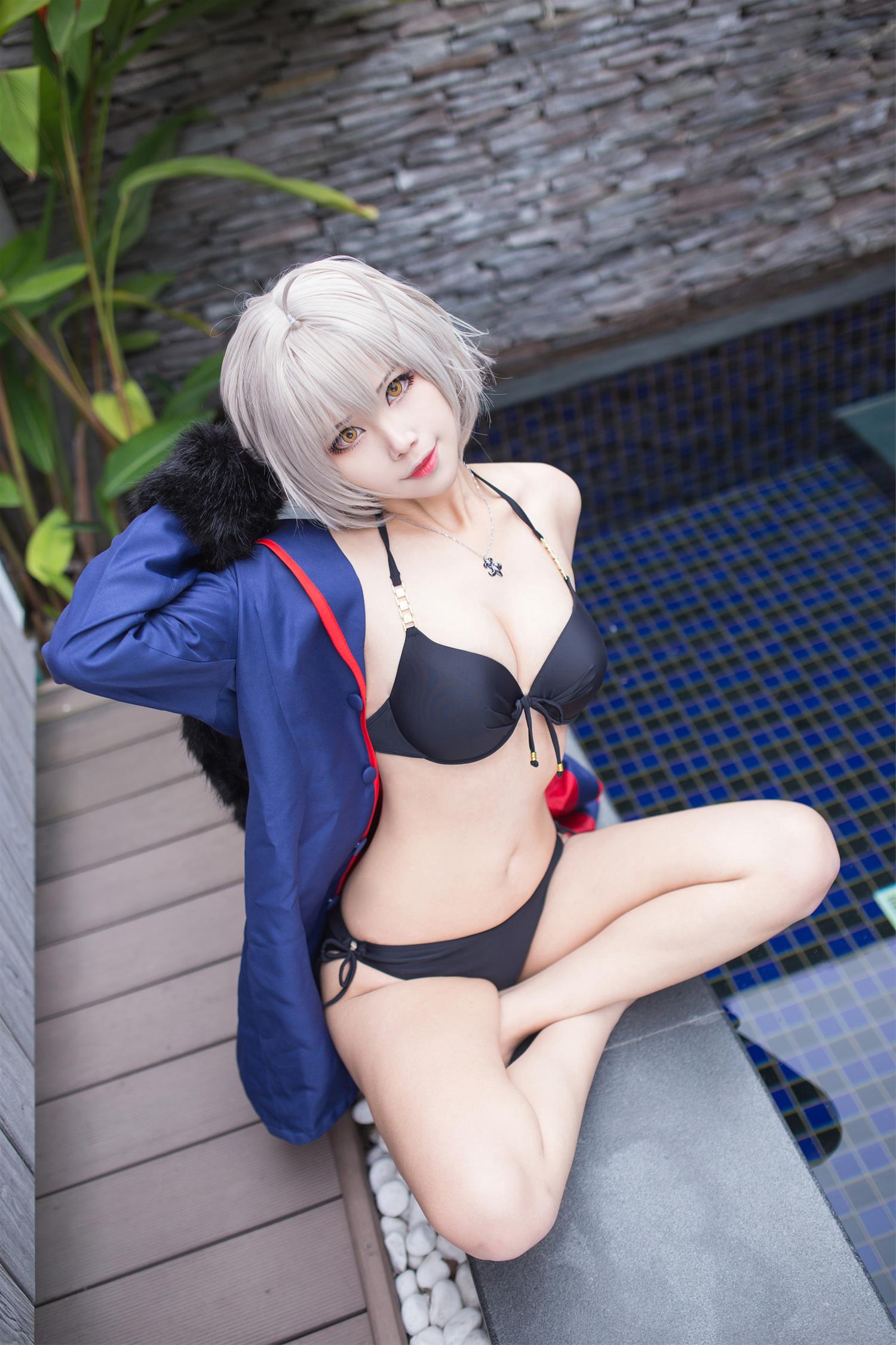 KaYa 萱 黑贞 黑呆毛泳装 &亚缇 [32P-19MB]