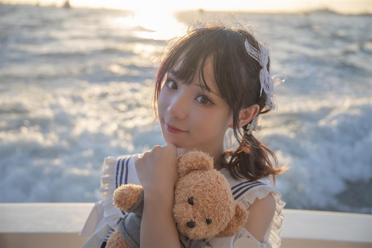 花柒Hana 三亚熊之海军风泳装 [12P-152MB]