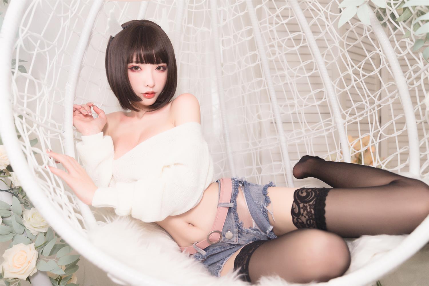 清水由乃 白色毛衣 [32P1V-309MB]