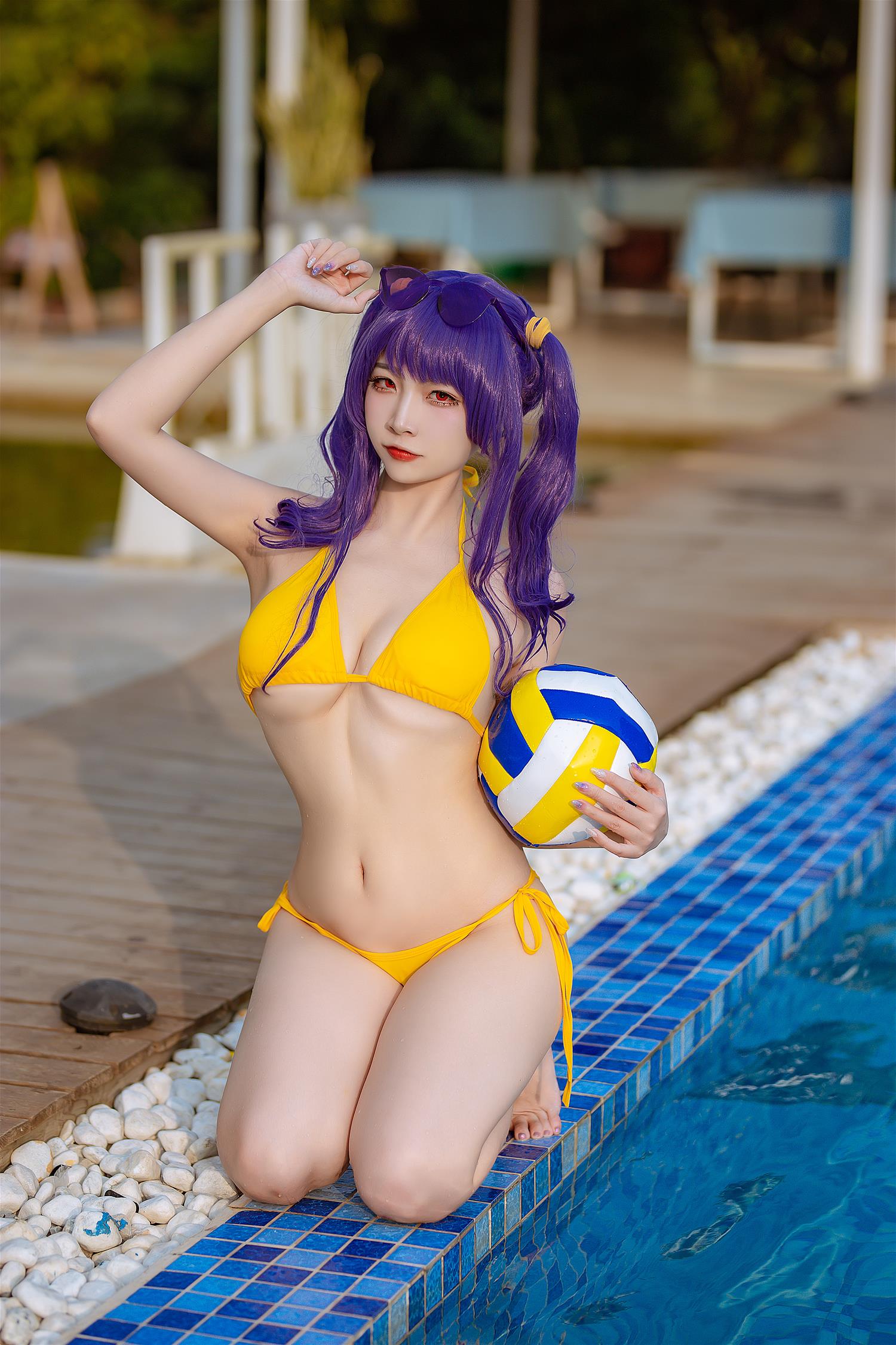 二佐 碧蓝 波拉泳装 [20P-164MB]