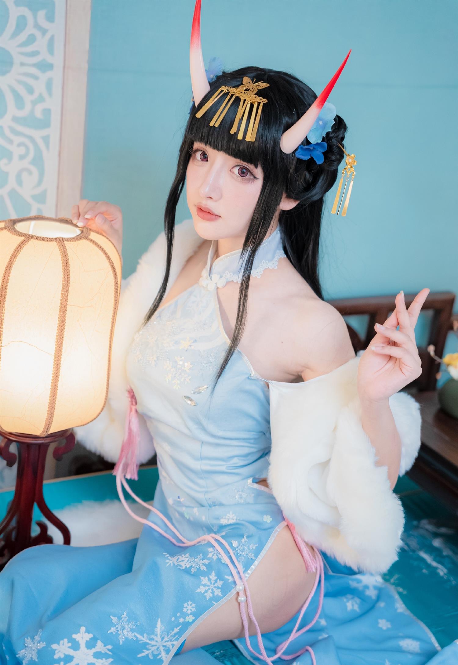 紫氯氯 能代 貅 旗袍 [18P-37MB]