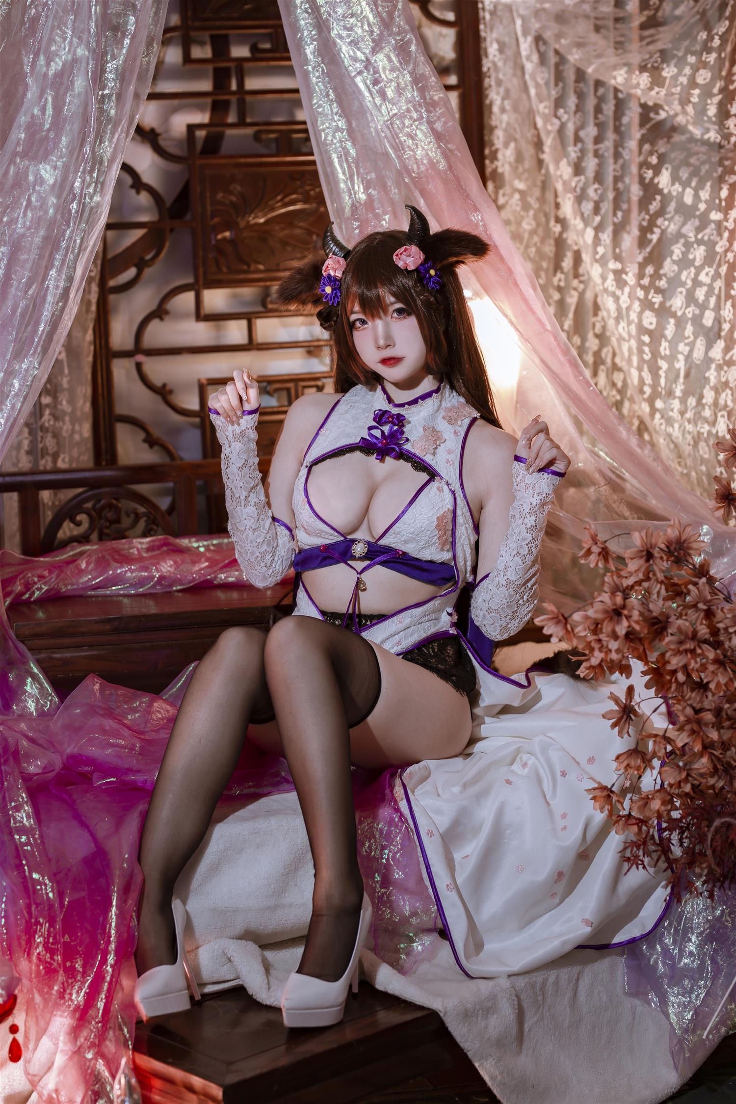 二佐 碧蓝樫野旗袍 [24P-286MB]