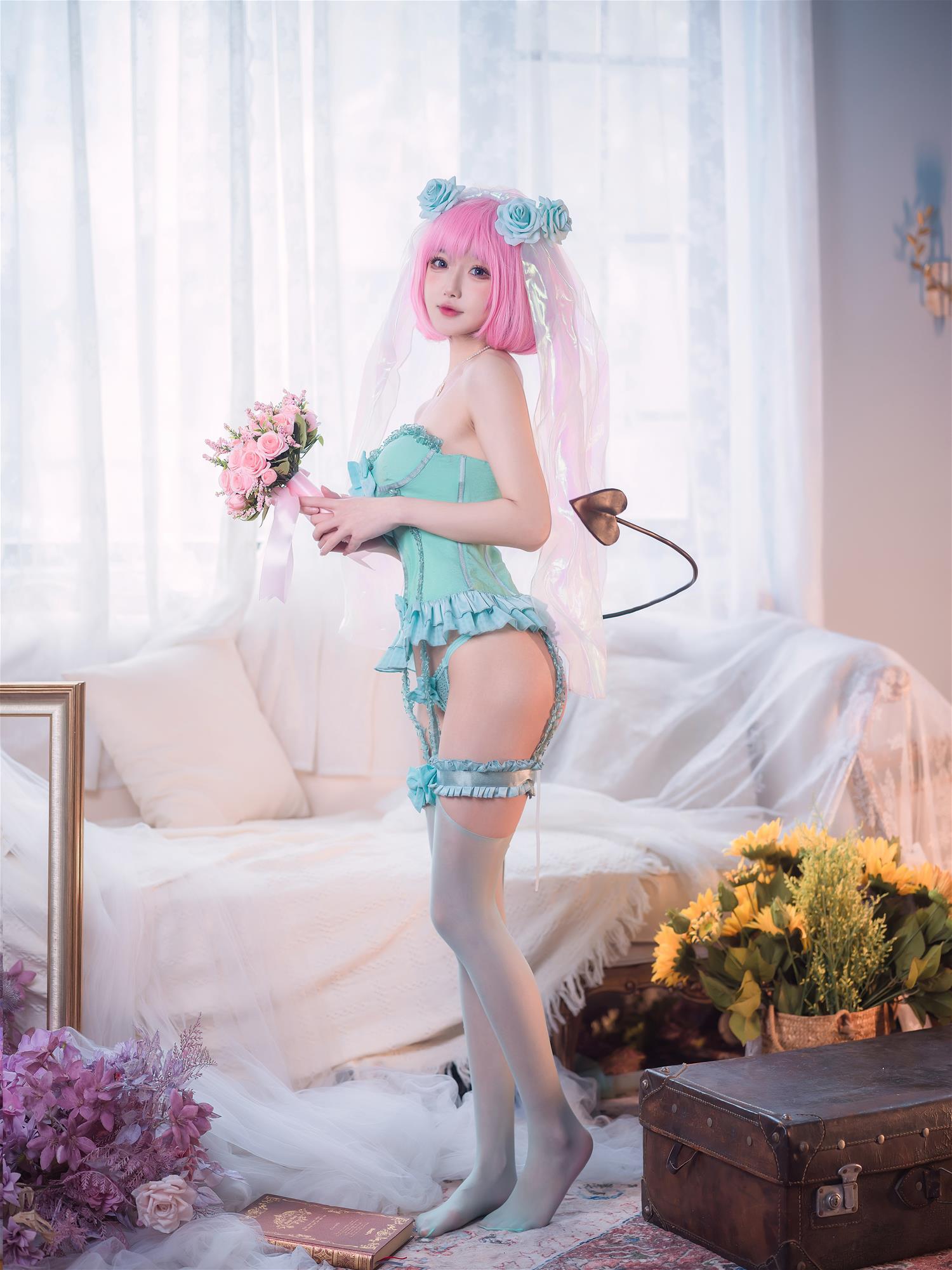 阿包也是兔娘 王女梦梦 婚纱内衣 [33P-573MB]