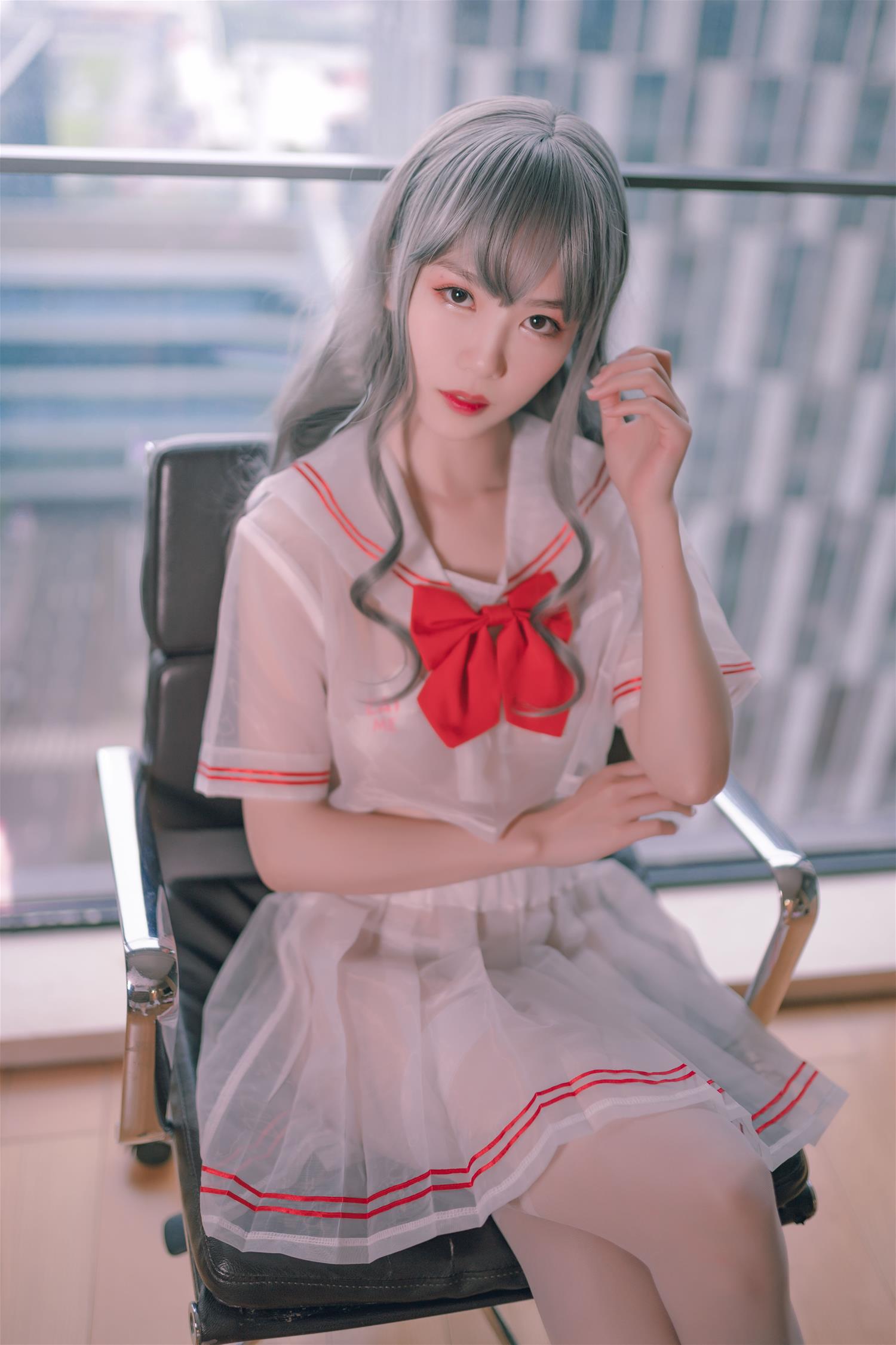 抖娘-利世 透明JK [20P]