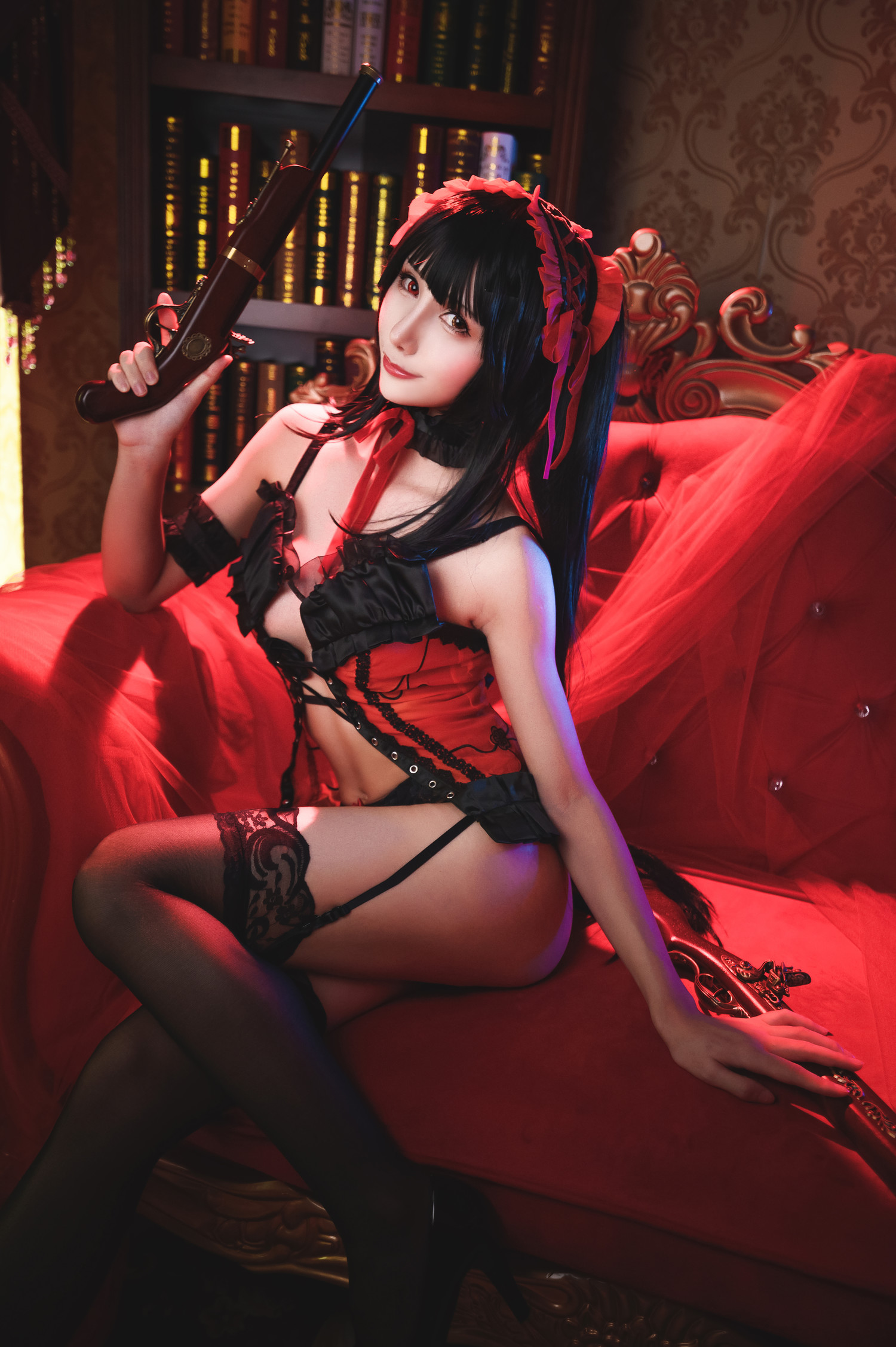 雅祈 – 狂三睡衣 [19P]