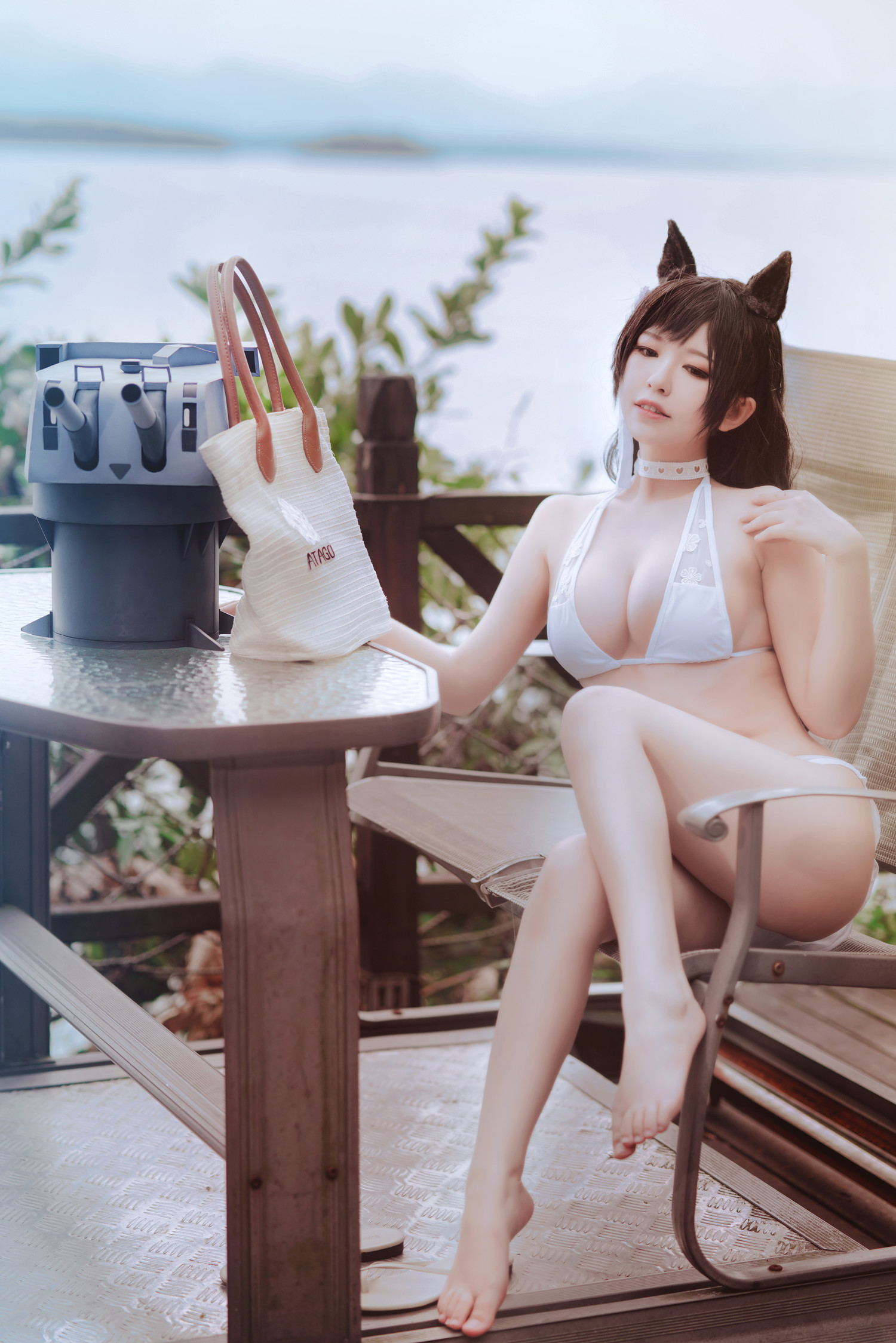 半半子 - 愛宕水着-真夏 [27P]