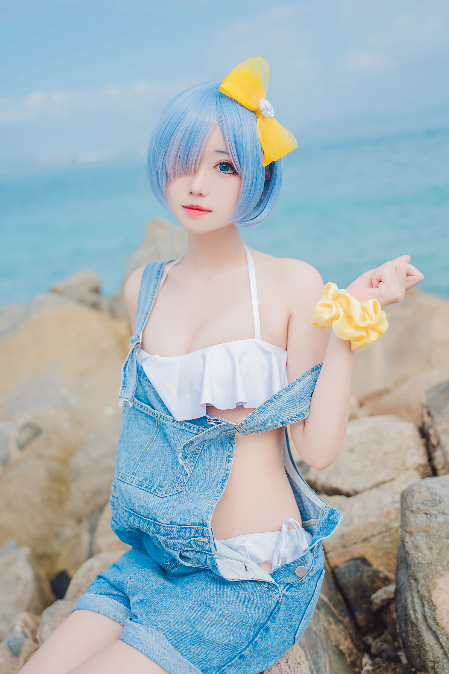 猫君君_MaoJun - 蕾姆背带裤 [36P]