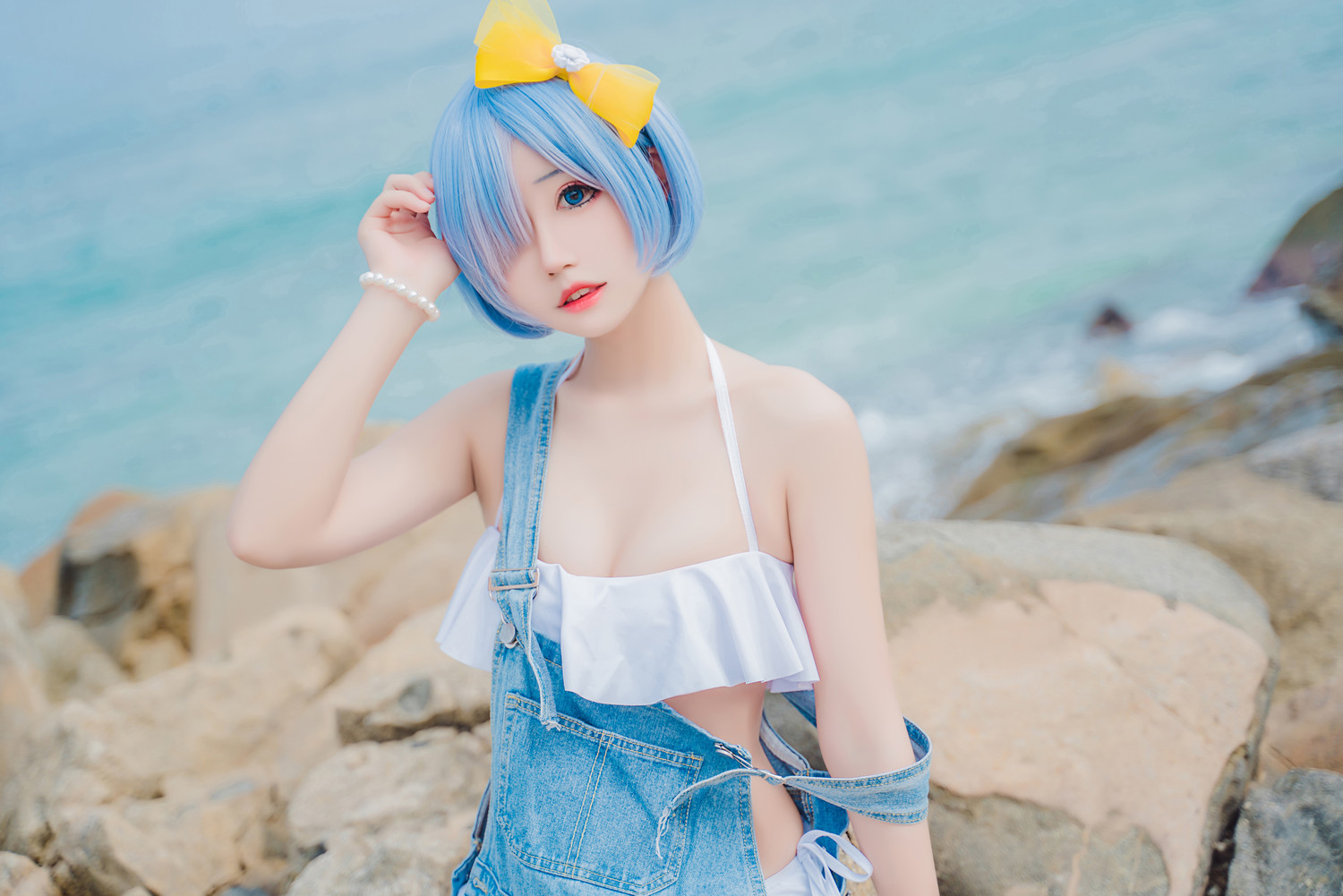 猫君君_MaoJun - 蕾姆背带裤 [36P]