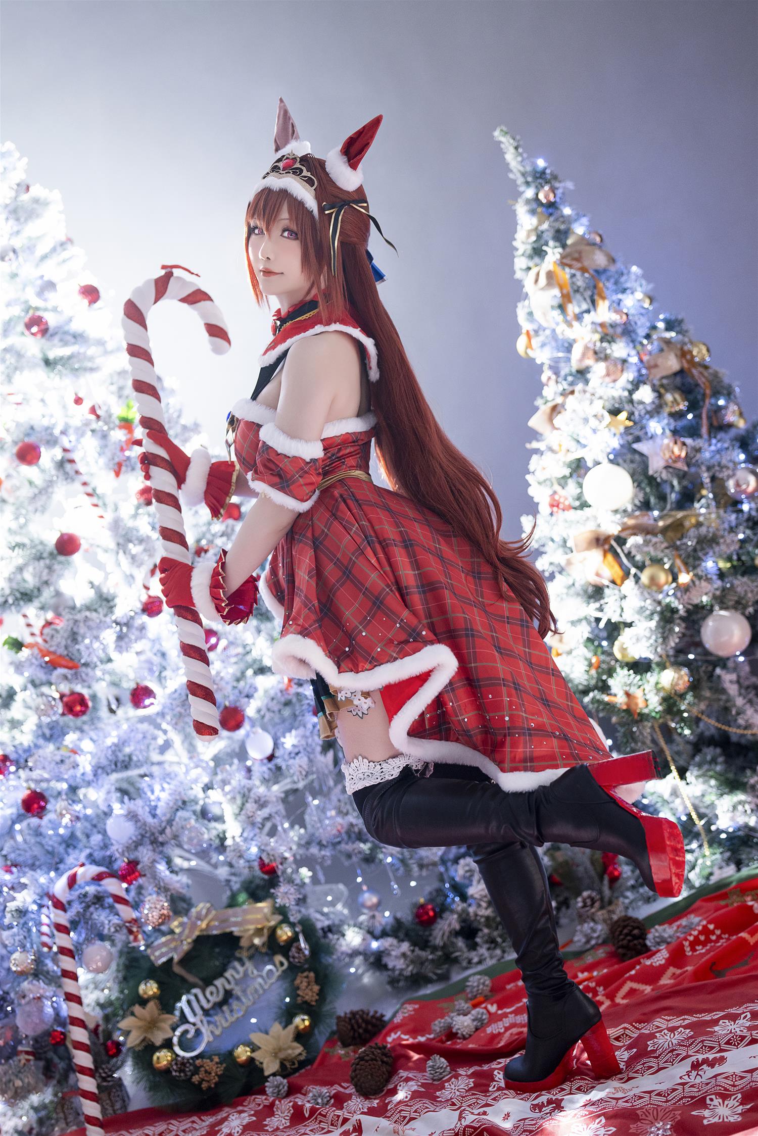 星之迟迟 2023 12月计划A 赛马娘-大和赤骥 圣诞衣装 [47P-329MB]