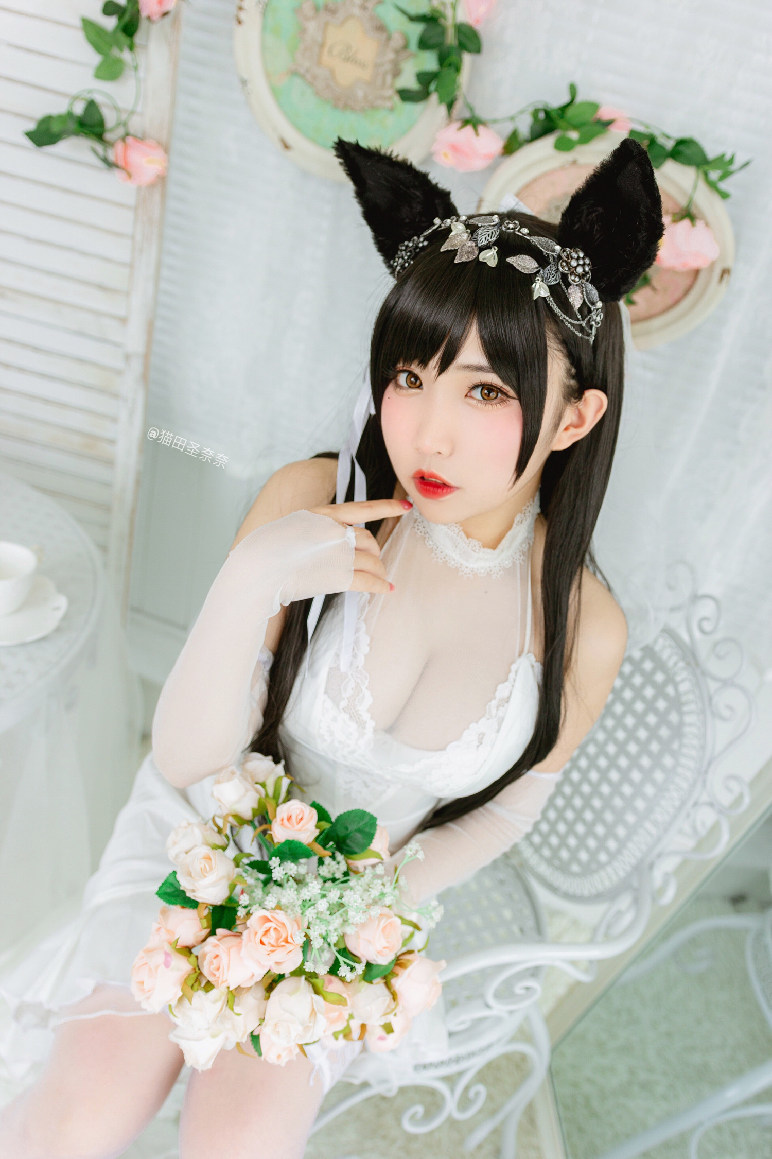 猫田圣奈奈 - 爱宕花嫁 白花的誓言 [25P]