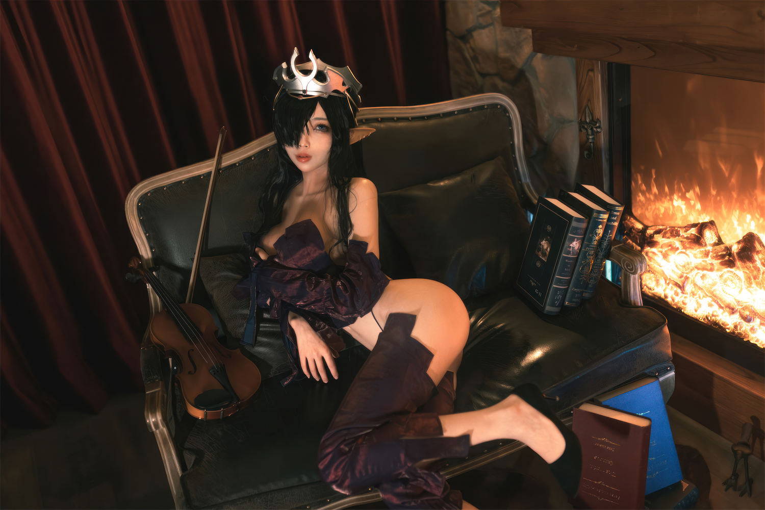 杏仁曲奇 黑兽 精灵女王 [60P-515MB]