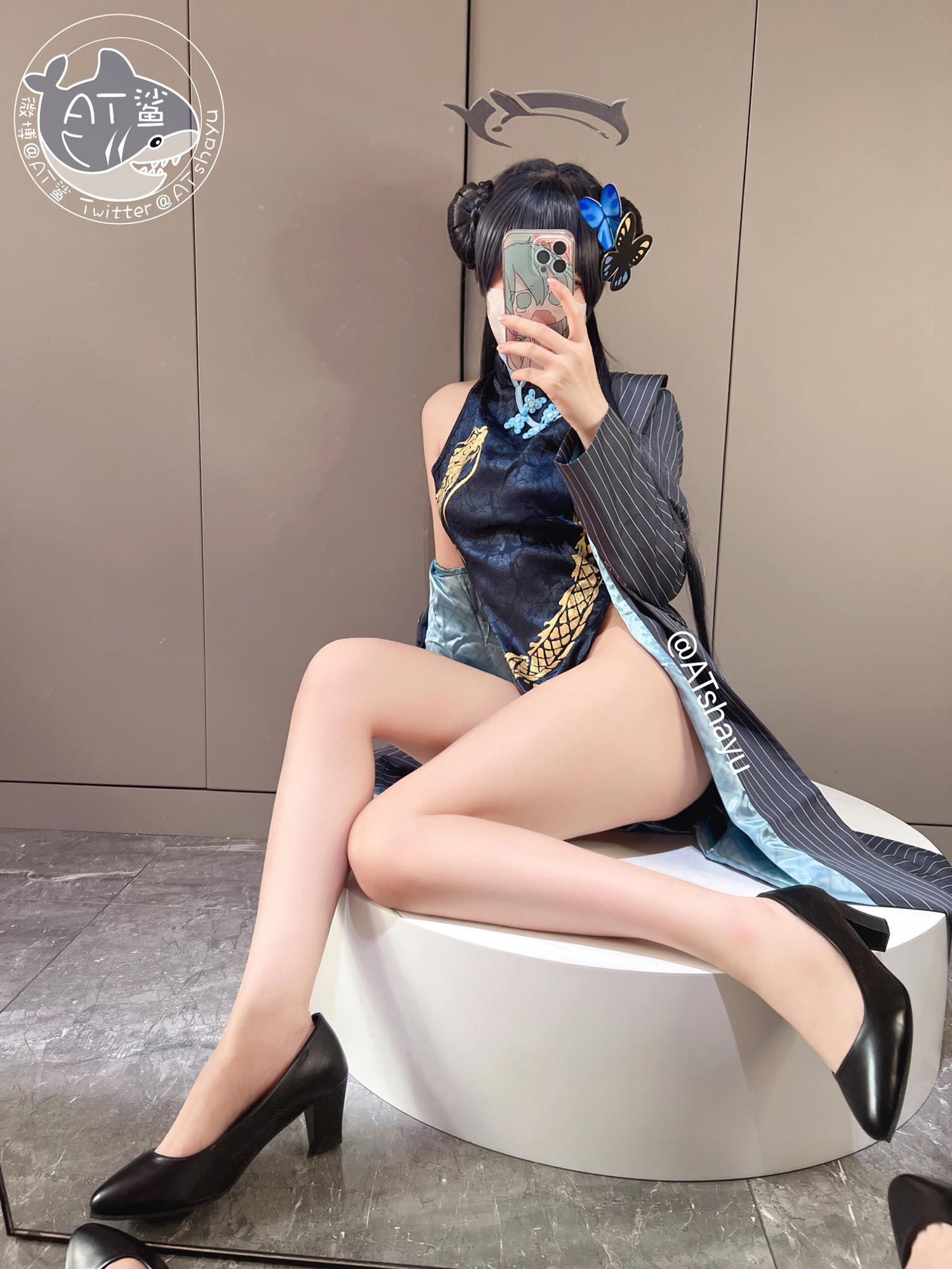 AT鲨 蔚蓝档案 妃咲旗袍 [30P-124MB]