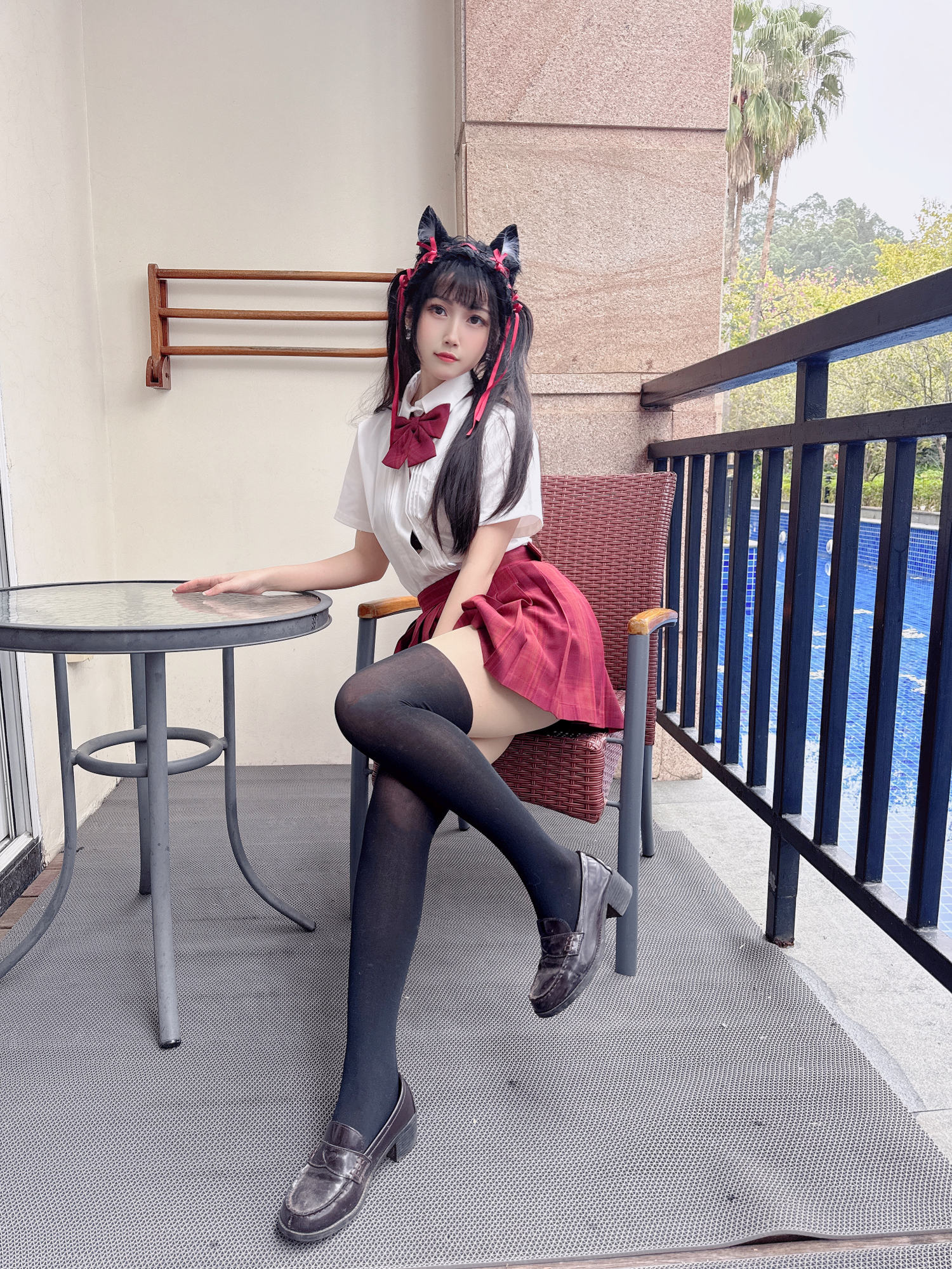 不呆猫 温泉双马尾JK [22P1V-713MB]