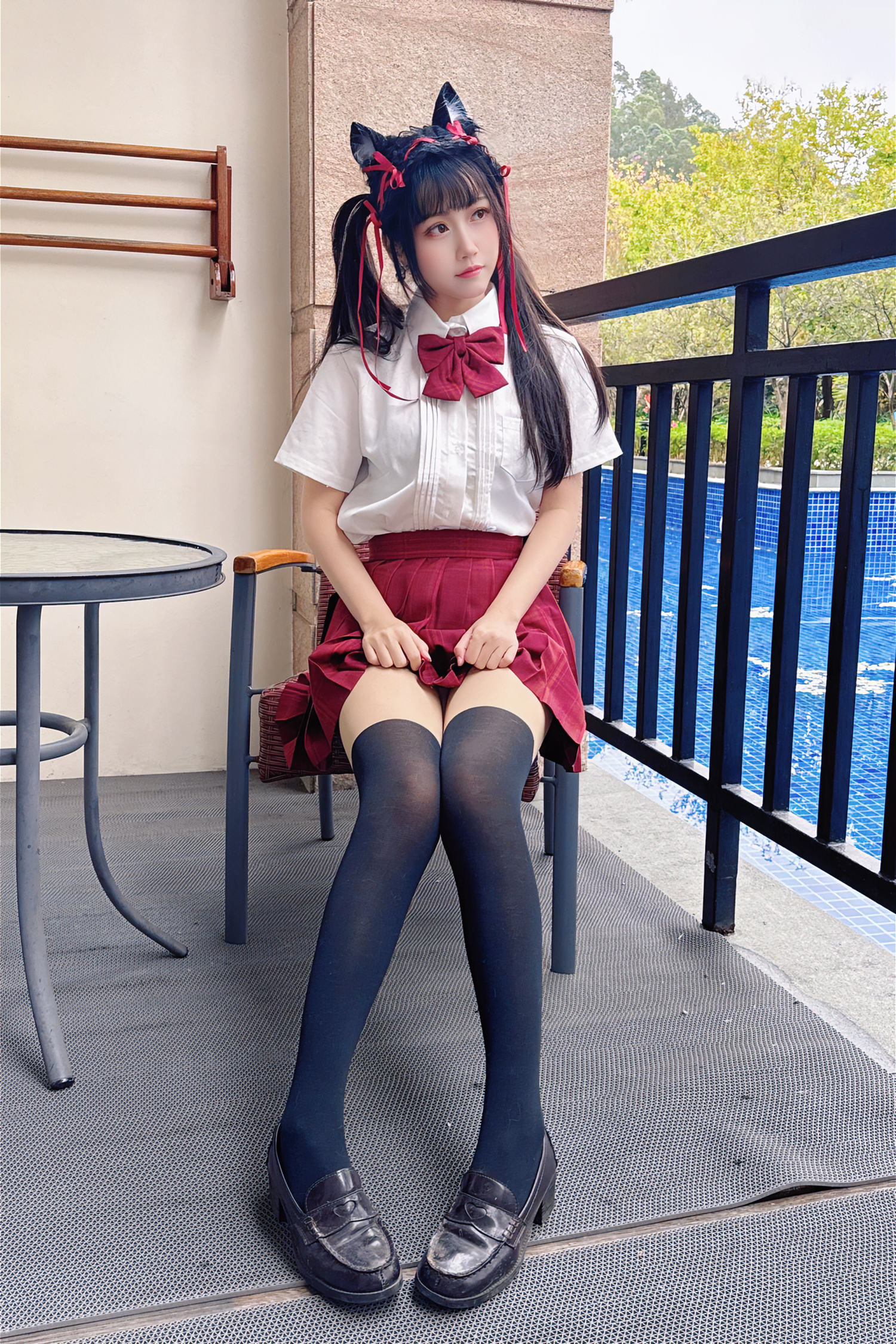 不呆猫 温泉双马尾JK [22P1V-713MB]