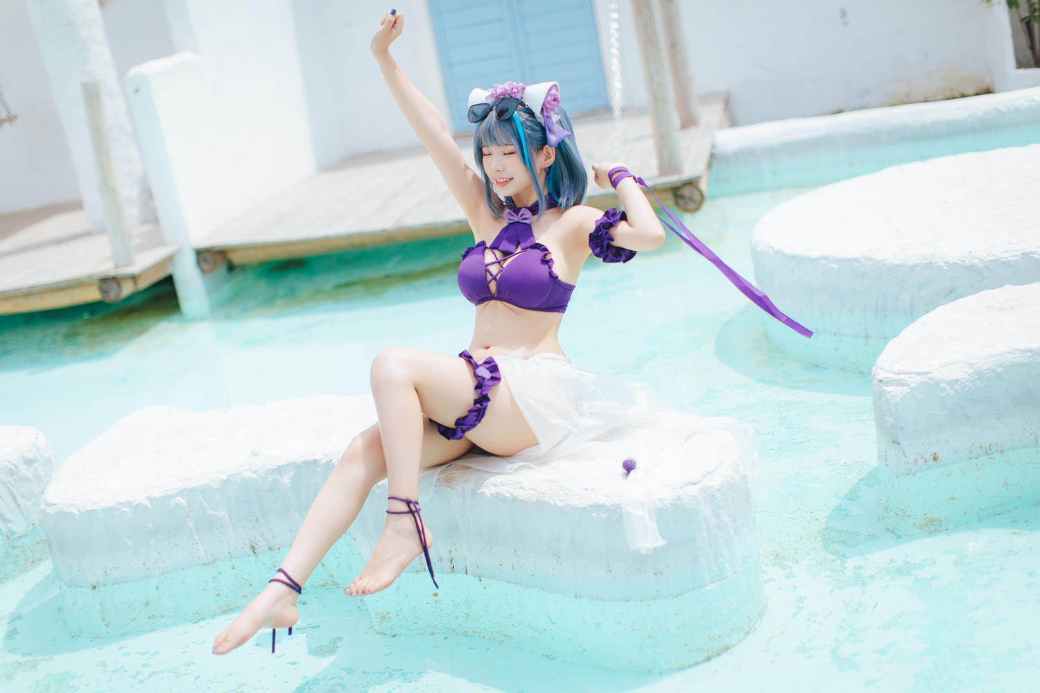 肃雨雨雨 柴郡泳装 [15P-144MB]