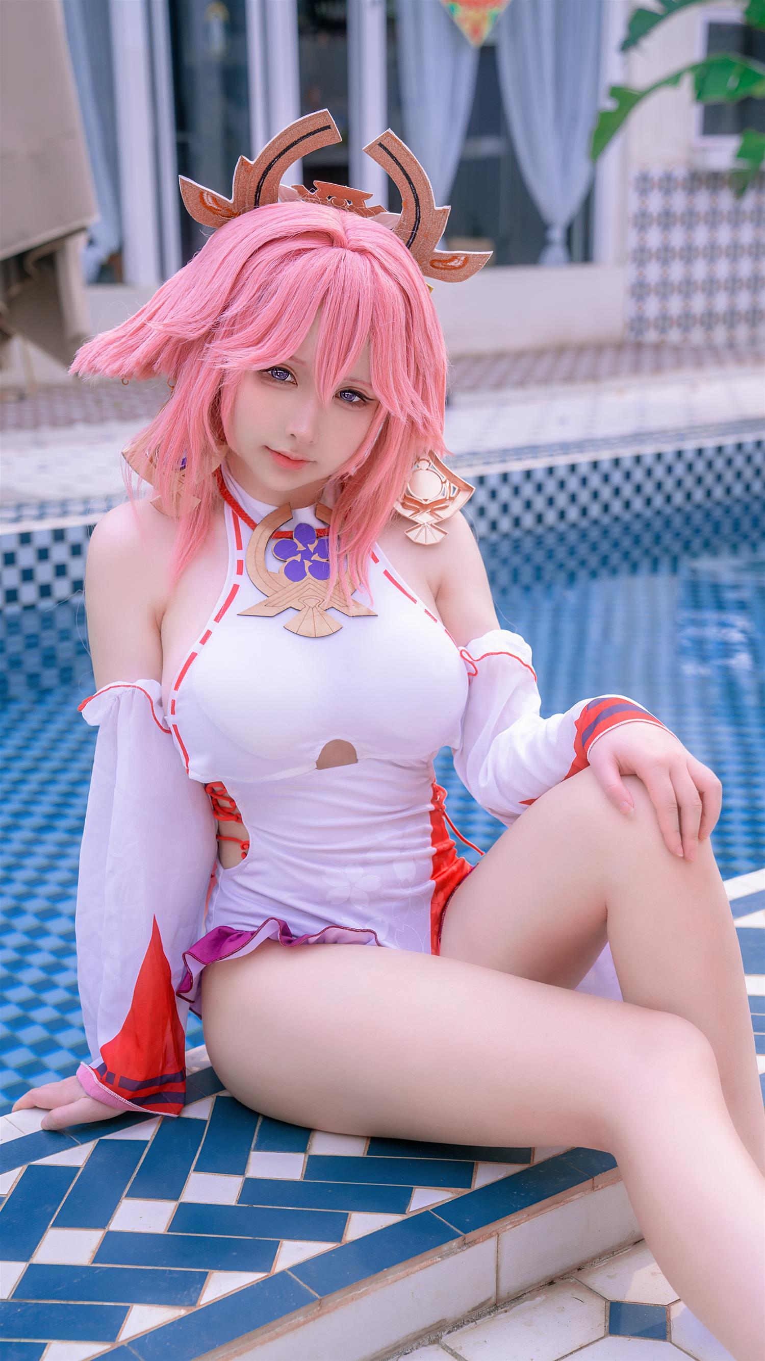 樱梨梨Eriri 八重神子泳装 [29P-77MB]