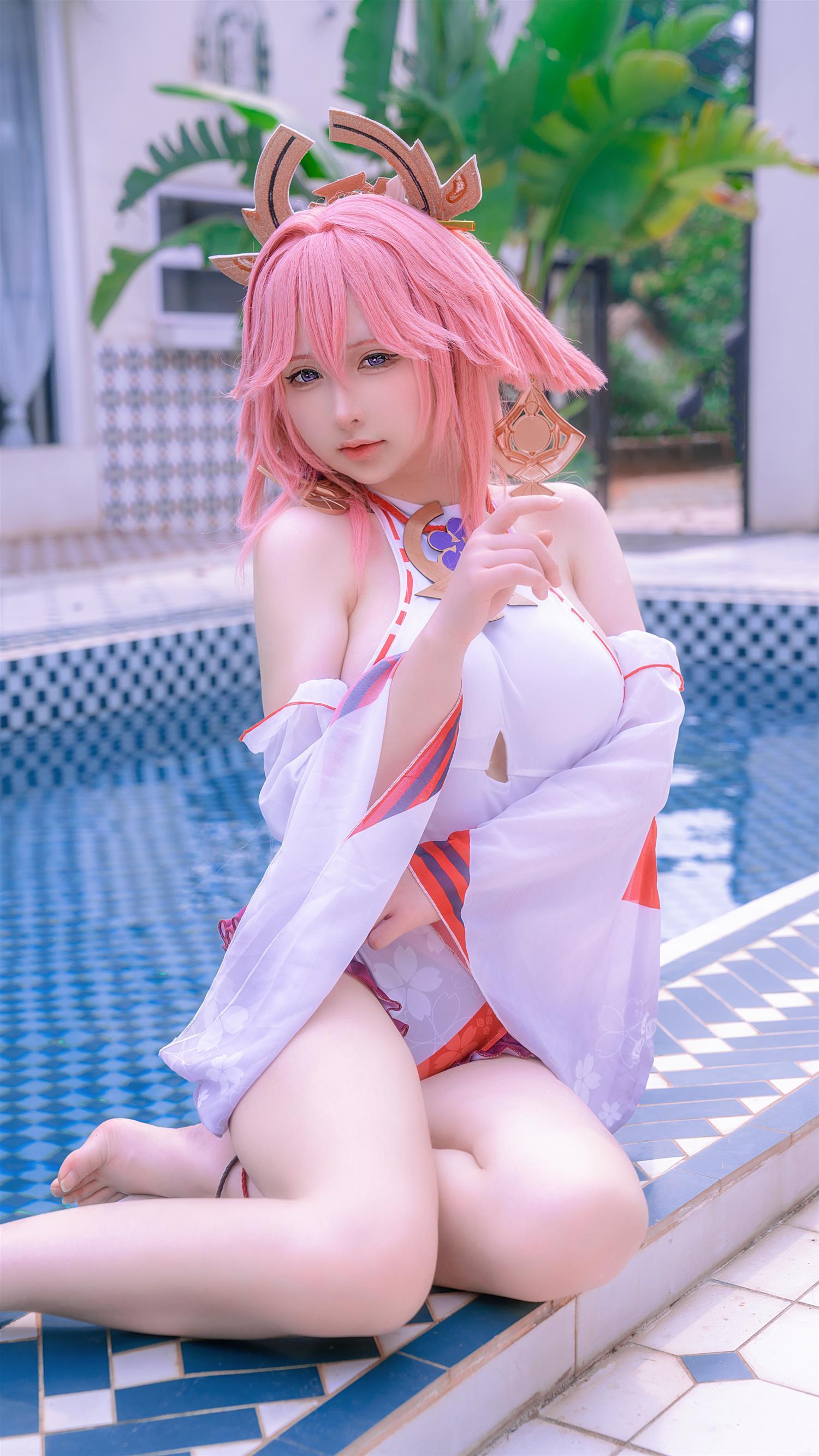 樱梨梨Eriri 八重神子泳装 [29P-77MB]