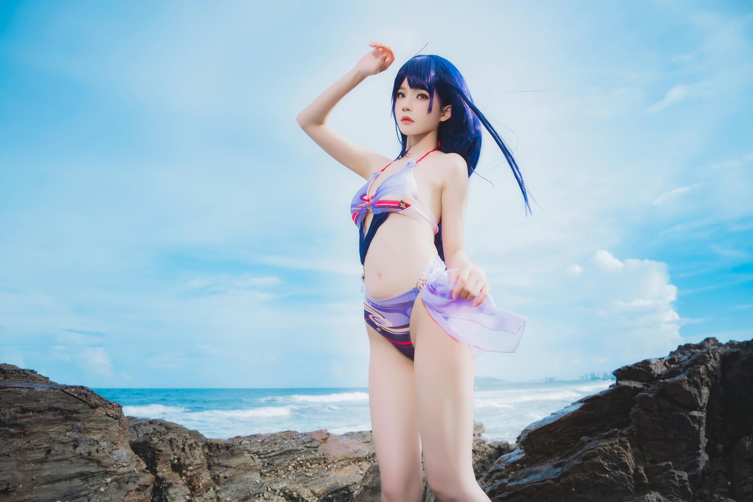 桜桃喵 雷电将军 泳装 [28P-218MB]