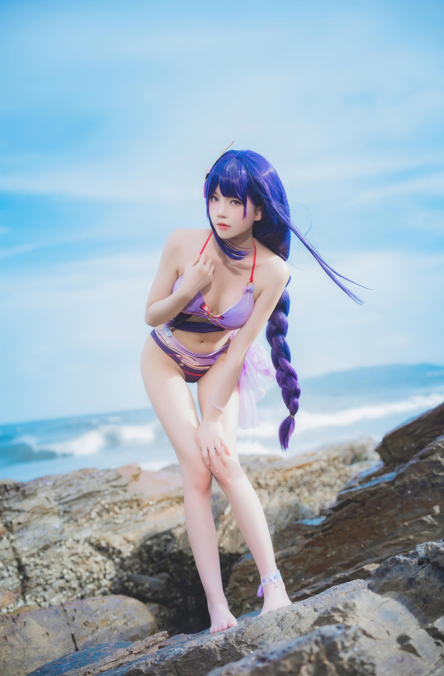 桜桃喵 雷电将军 泳装 [28P-218MB]