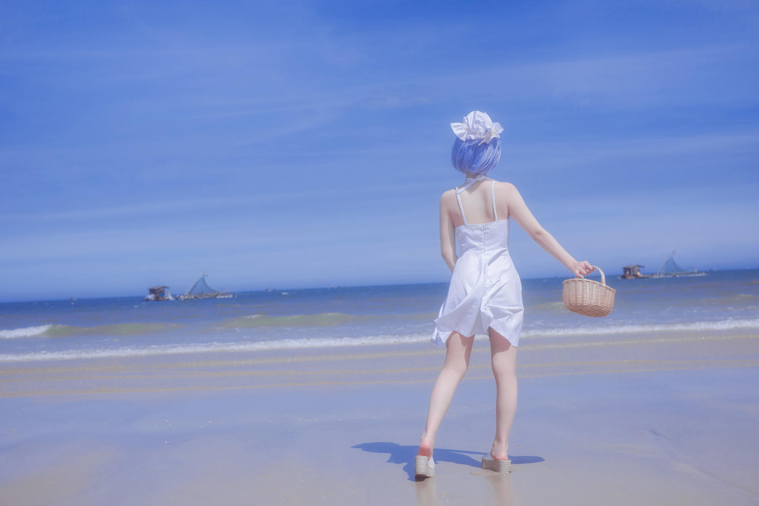 外星嫣子 - 蕾姆白裙 [11P]